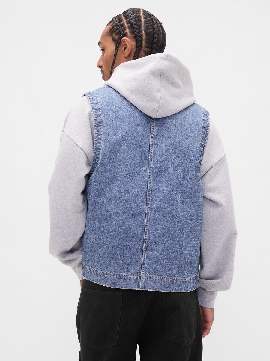 Cotton Denim Vest Man_2
