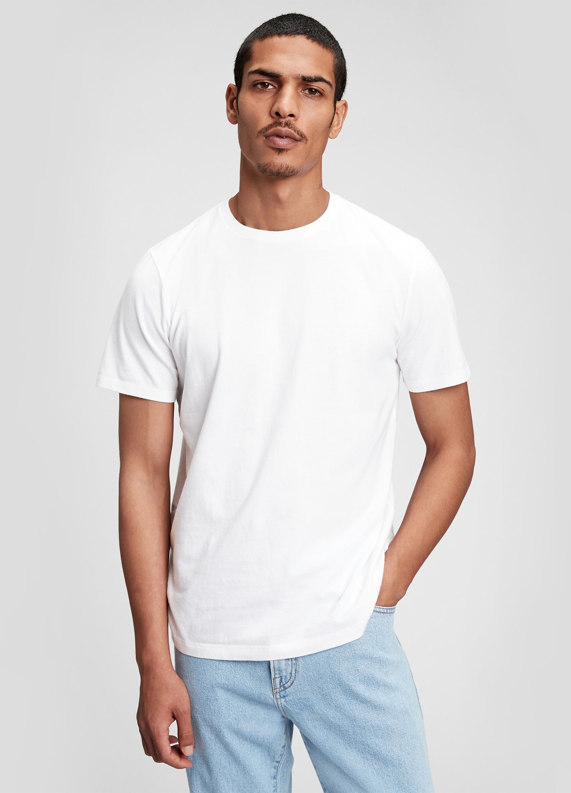 Cotton T-shirt with round neck