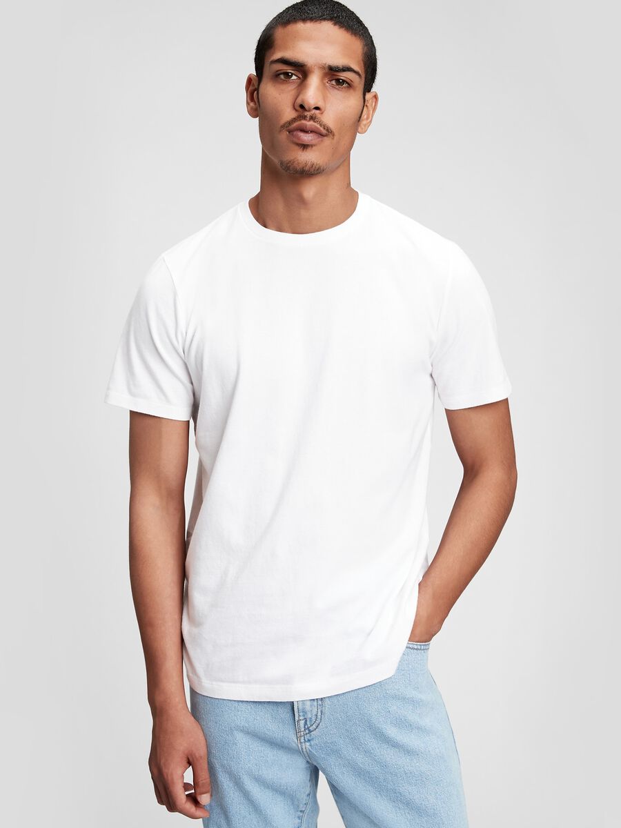 T-shirt girocollo in cotone Uomo_0