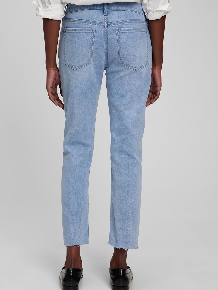 Girlfriend jeans with raw edging Woman_1