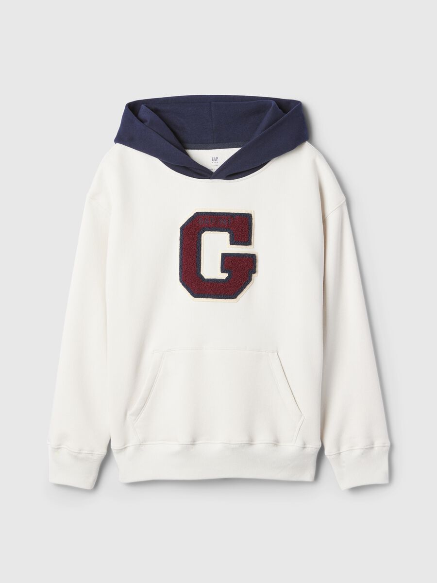 Felpa con cappuccio e patch logo Unisex_3