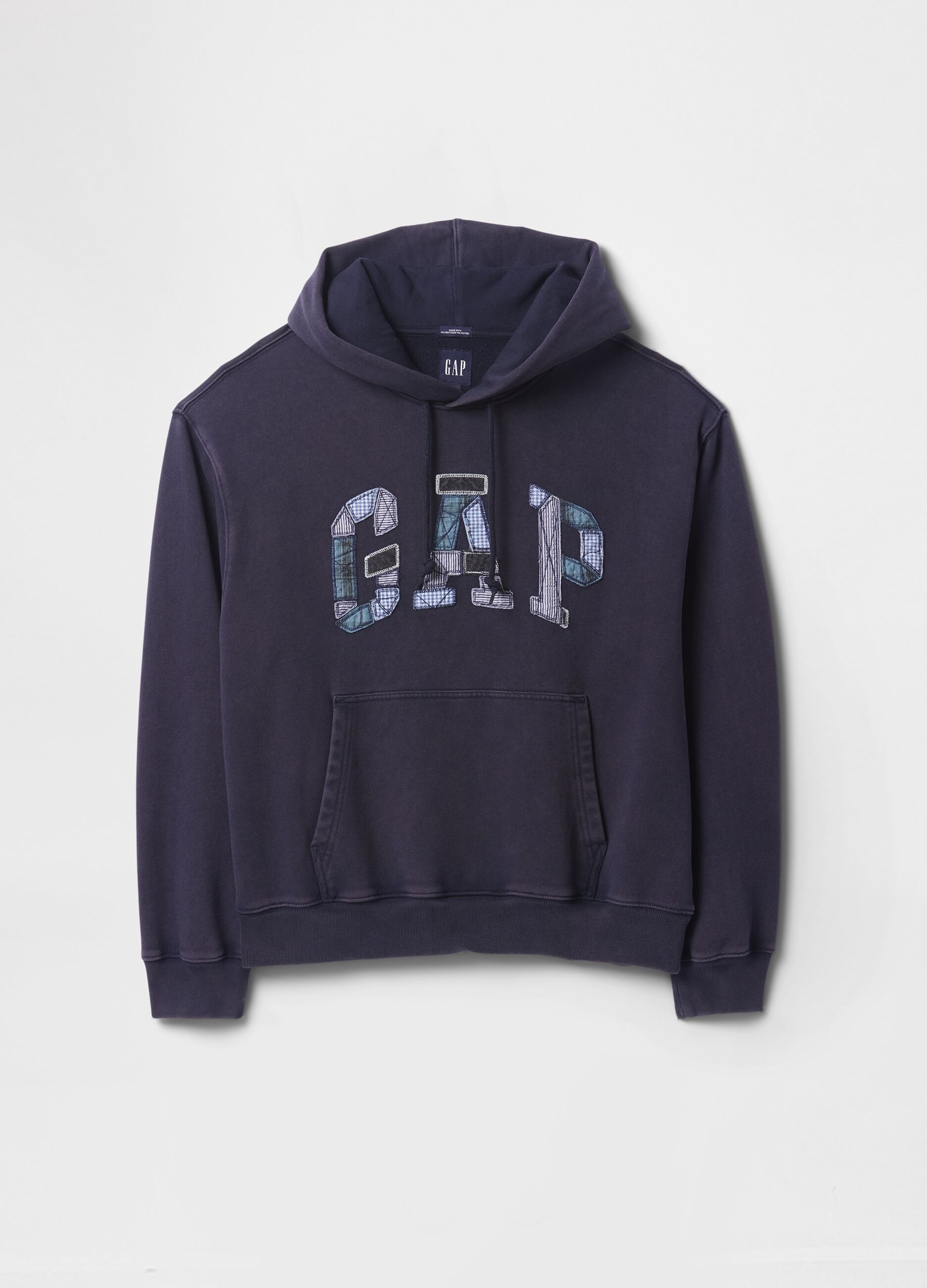 Felpa con cappuccio e patch logo _3