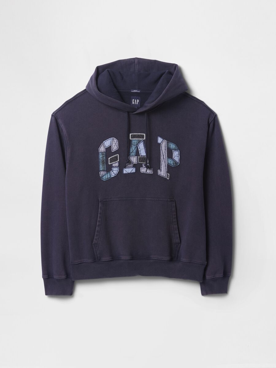 Felpa con cappuccio e patch logo  Uomo_3