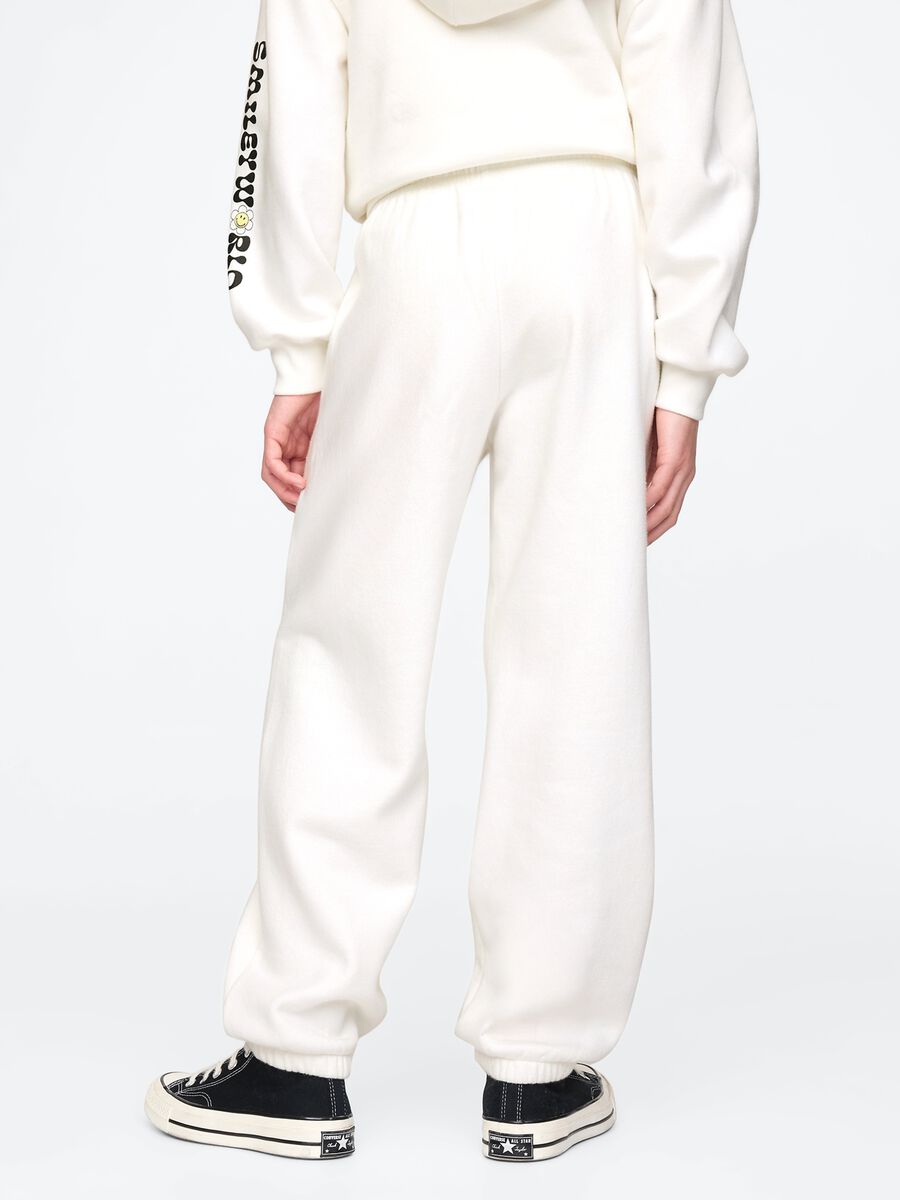 White Knitted Trousers Girl_2
