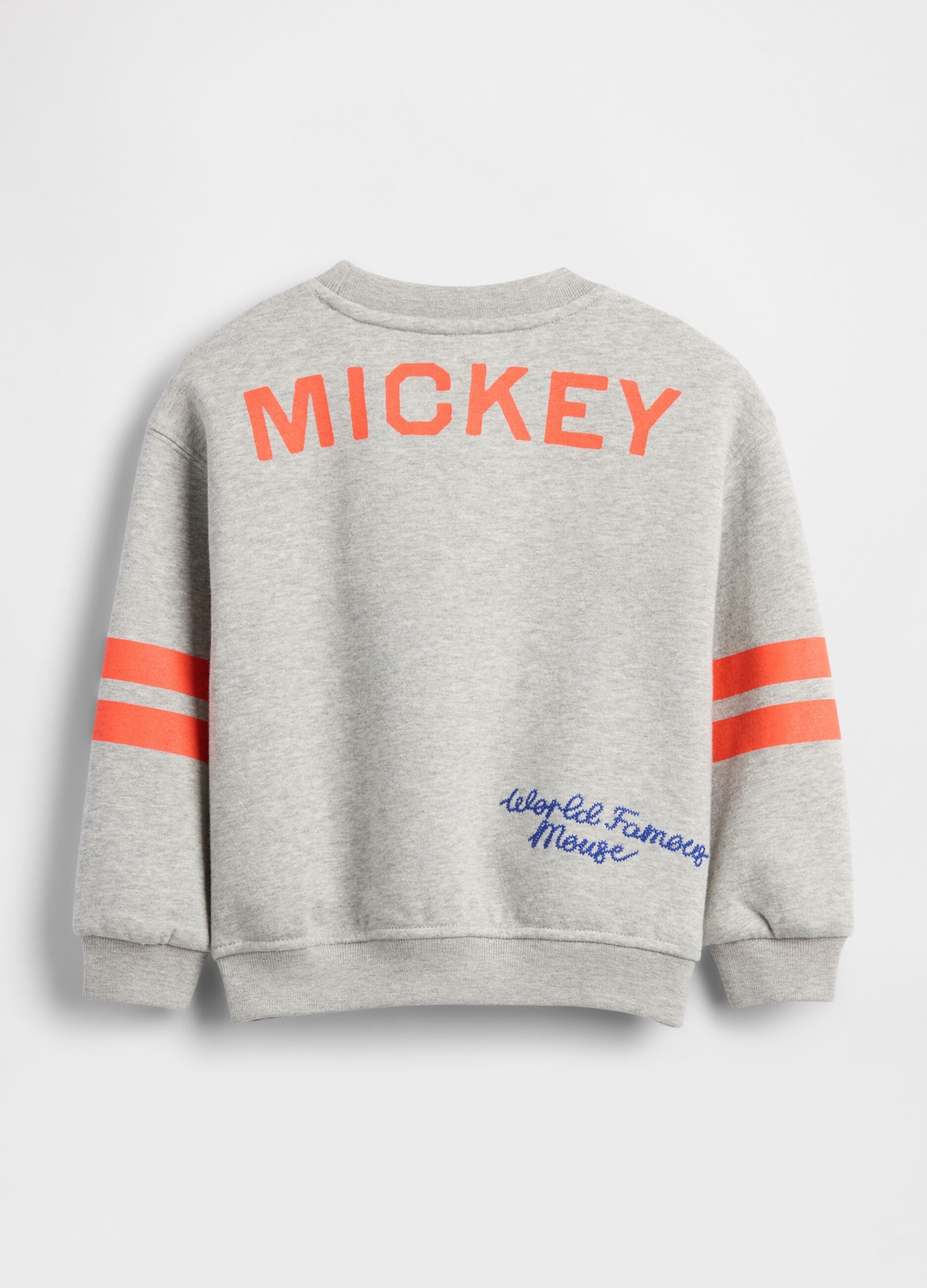 Felpa grigia con stampa Mickey_1