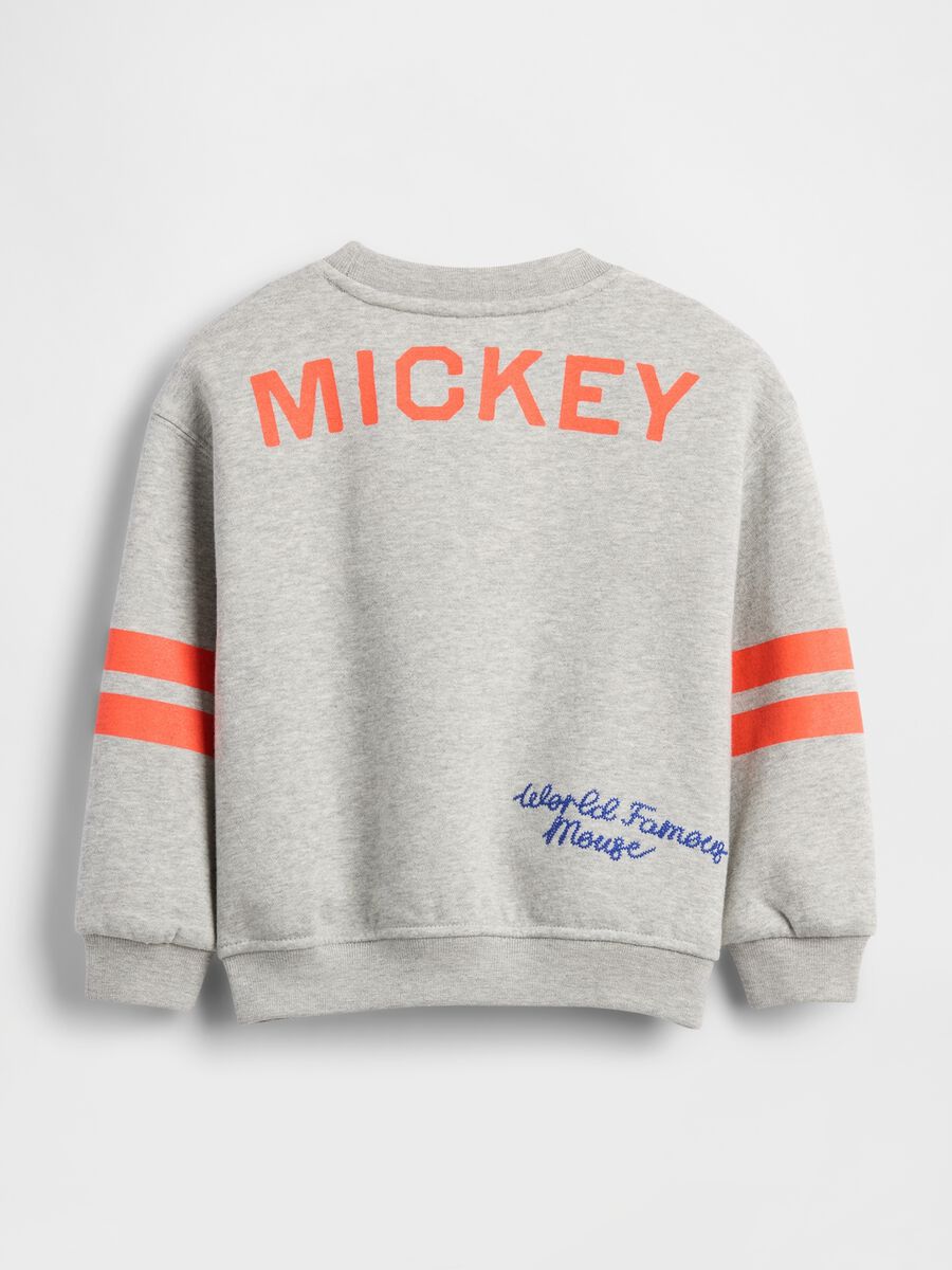 Felpa grigia con stampa Mickey Bimbo_1