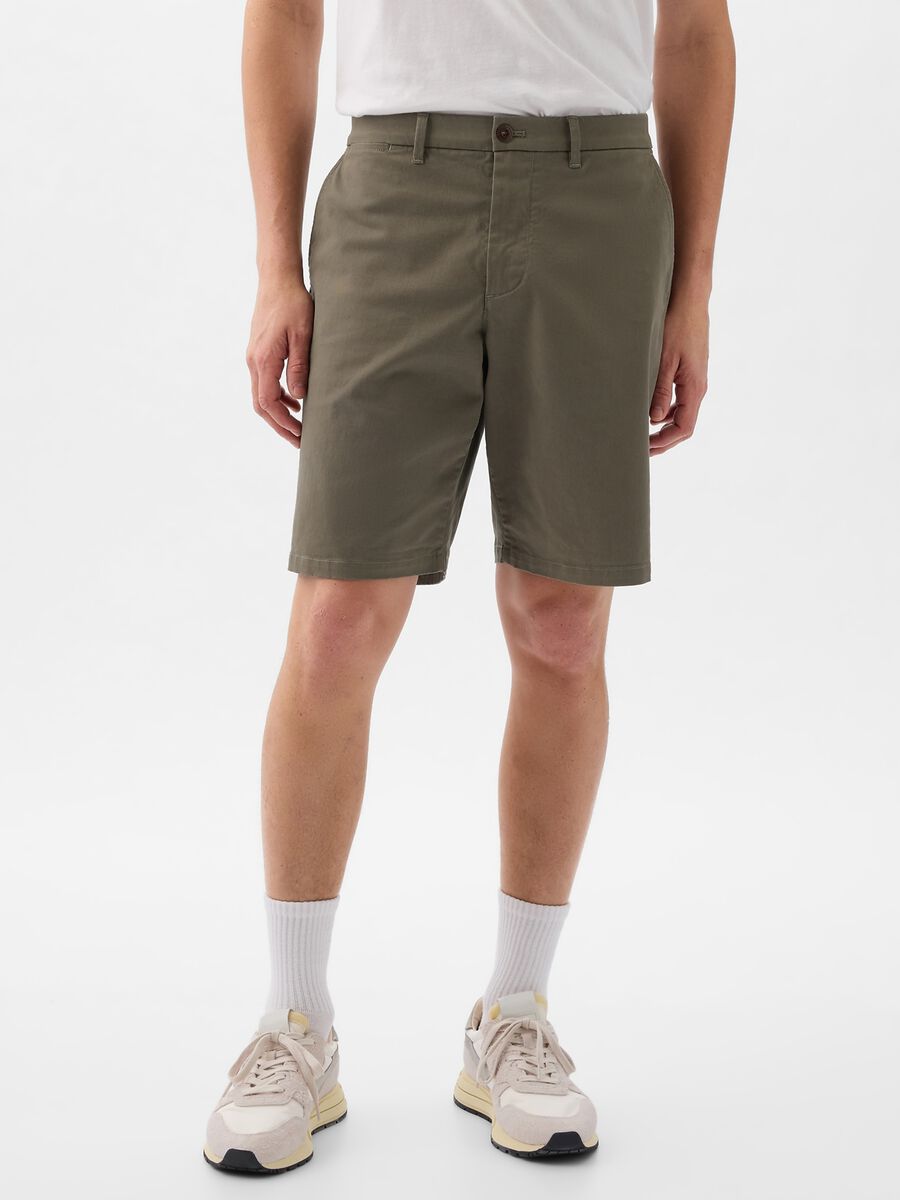 Relaxed-fit Bermuda shorts in stretch cotton Man_2