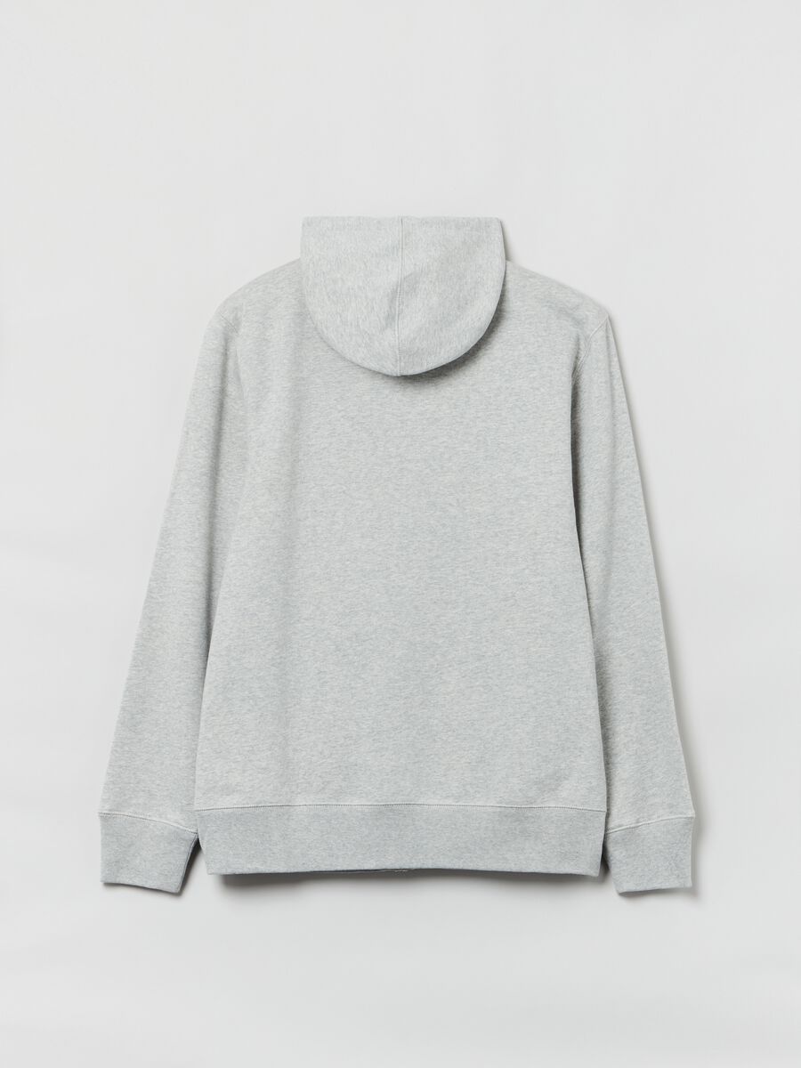 Full-zip sweatshirt with hood and logo patch Man_2