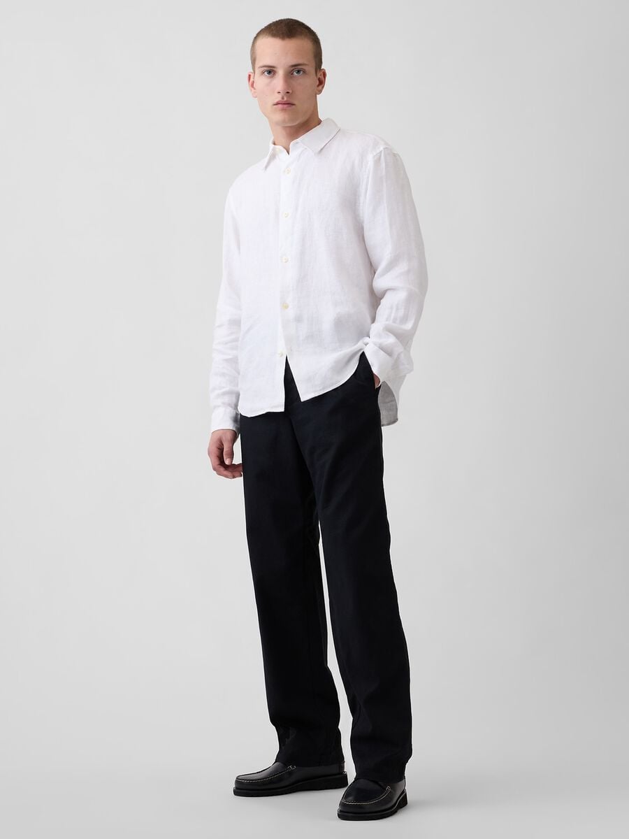 Camicia in puro lino Uomo_2