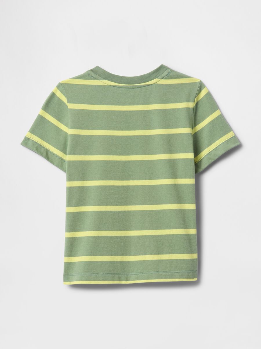 T-shirt sfumata verde lime a girocollo Bimbo_1