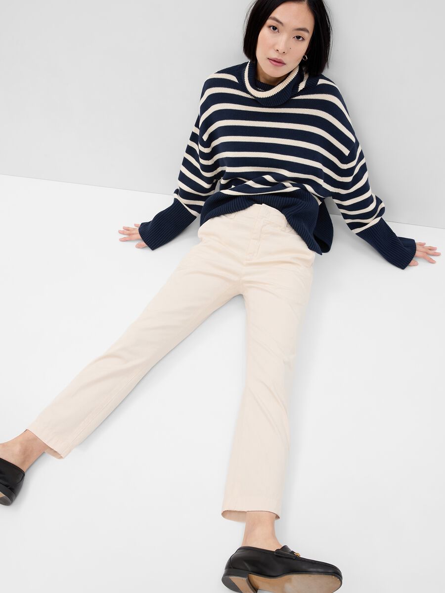 Slim-fit mid-rise chino trousers Woman_4