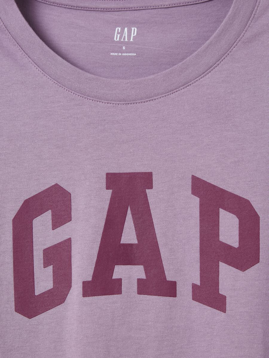 T-shirt in cotone con stampa logo Donna_2