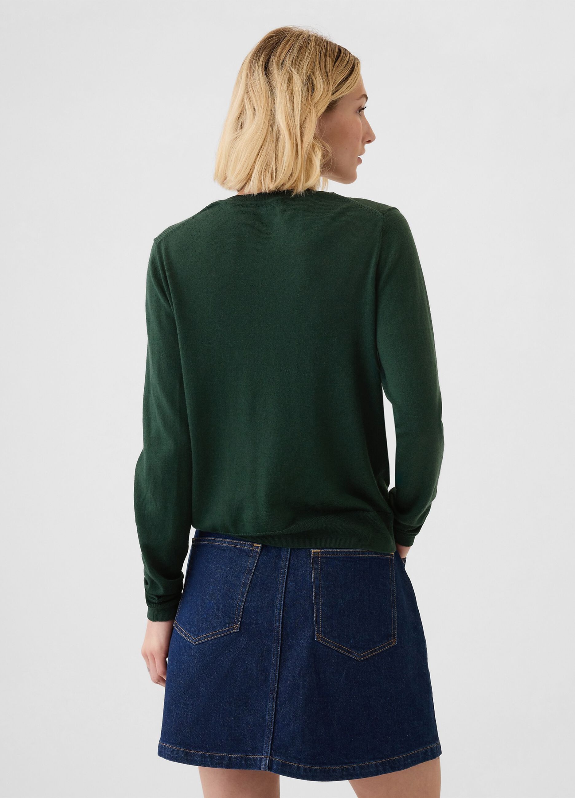 Pullover girocollo in lana merino_2
