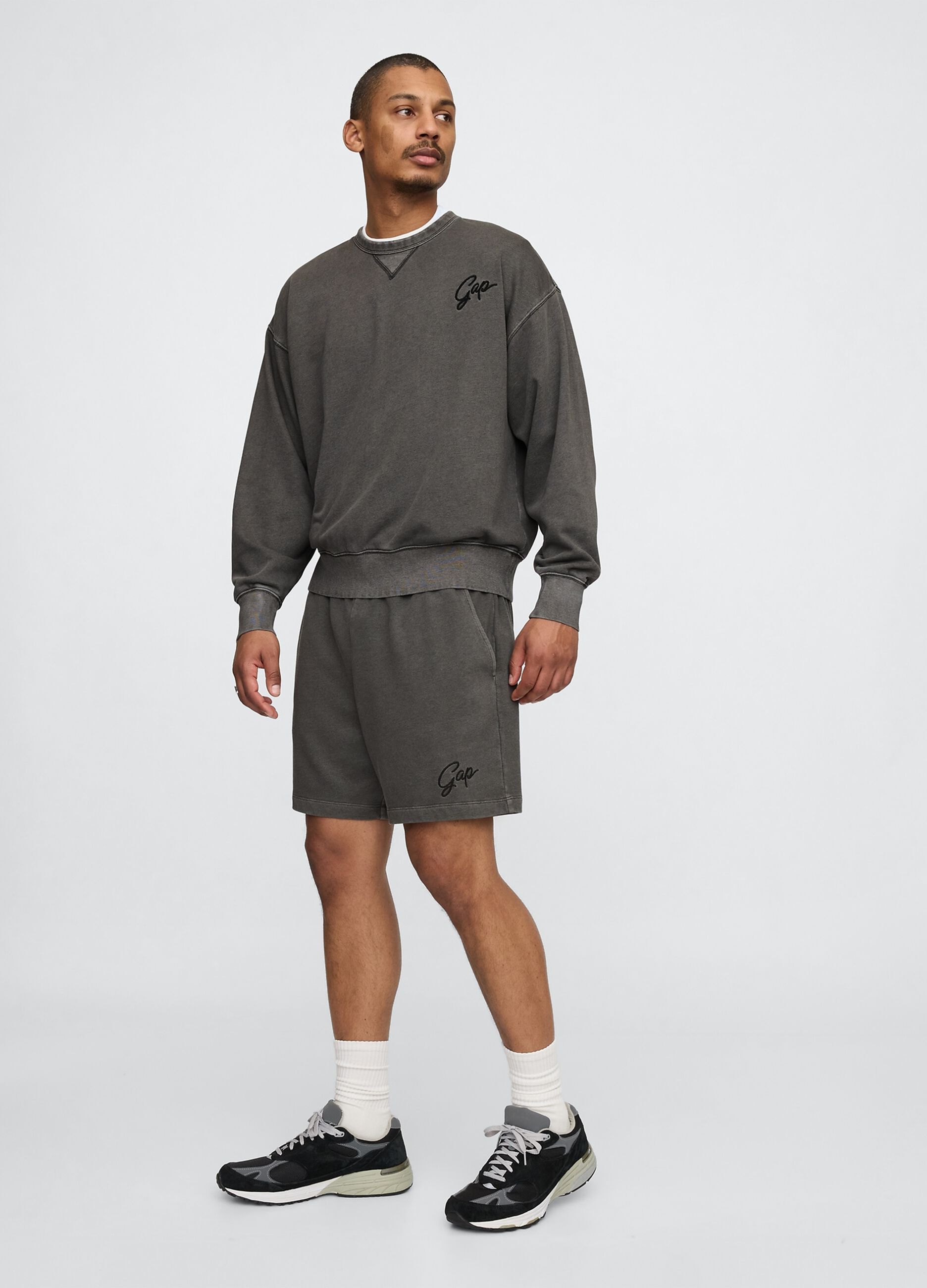Shorts grigi Gap in misto cotone_3