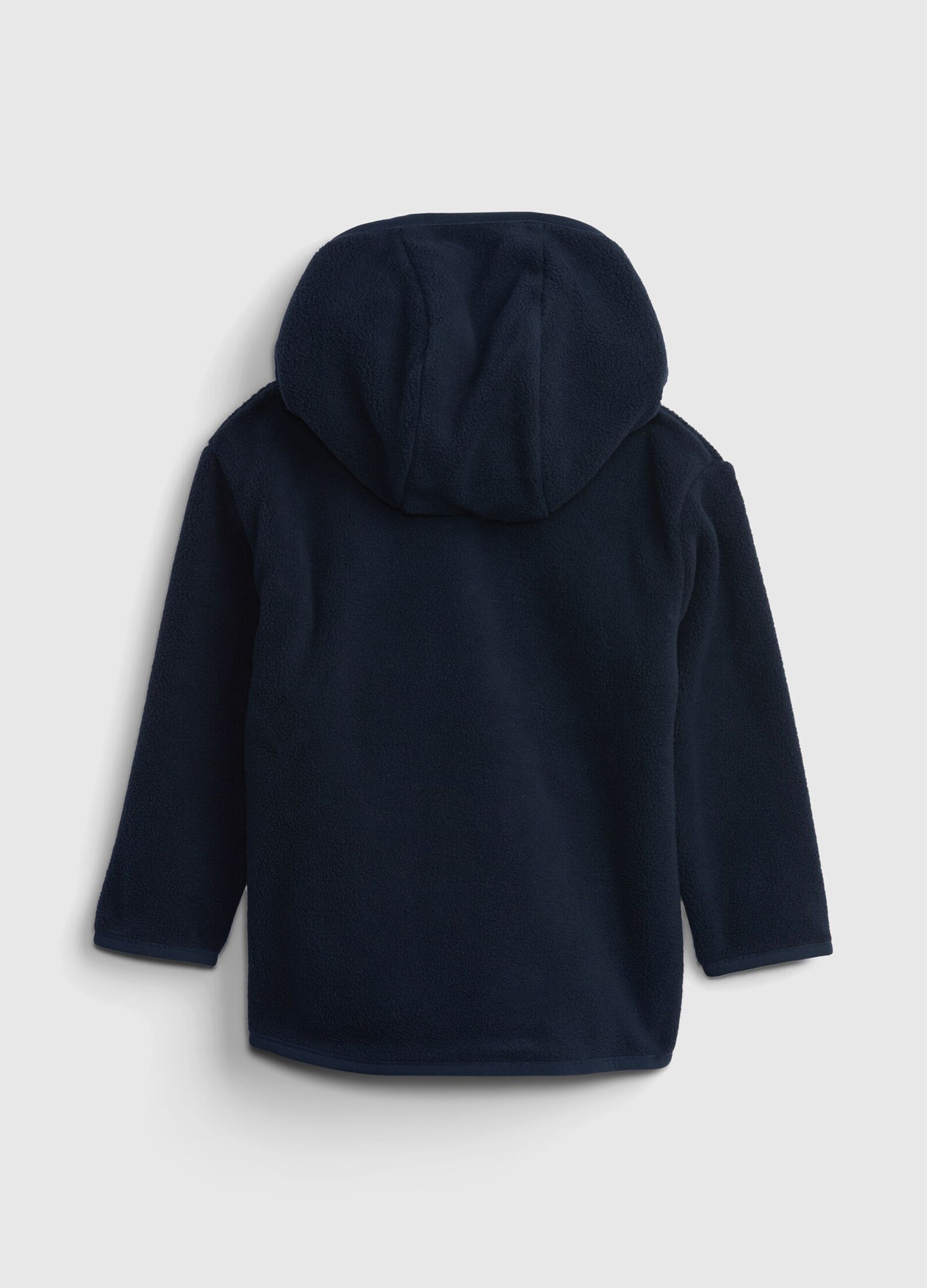 Full-zip fleece sweatshirt with logo embroidery_1
