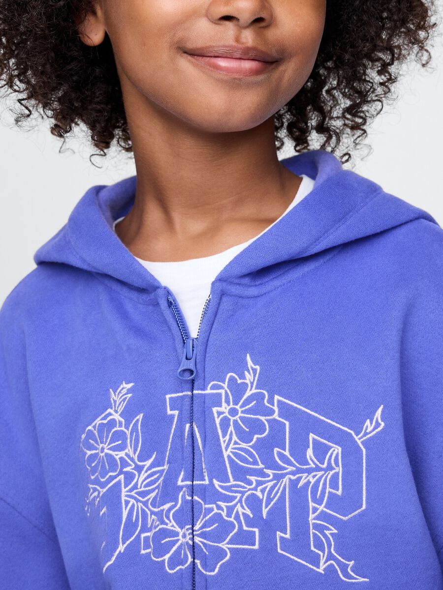 Purple full zip hoodie GAP Kids Girl_3