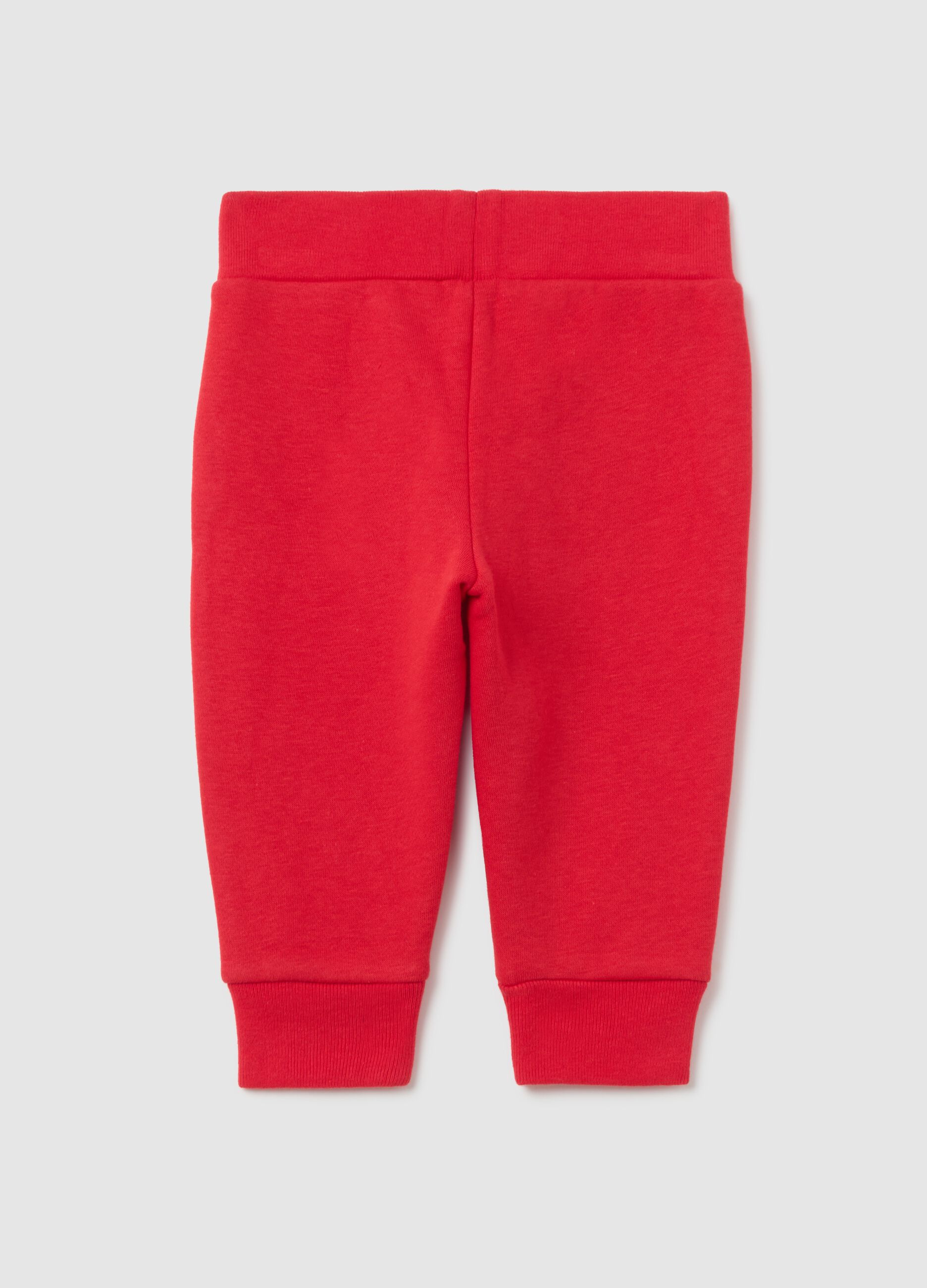 Joggers in felpa con ricamo logo_1
