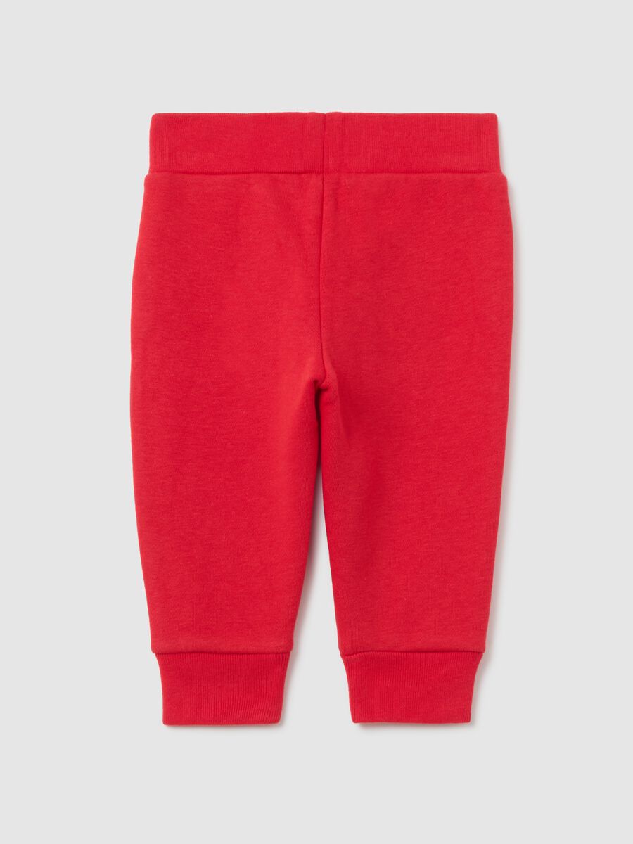 Joggers in felpa con ricamo logo Bimbo_1