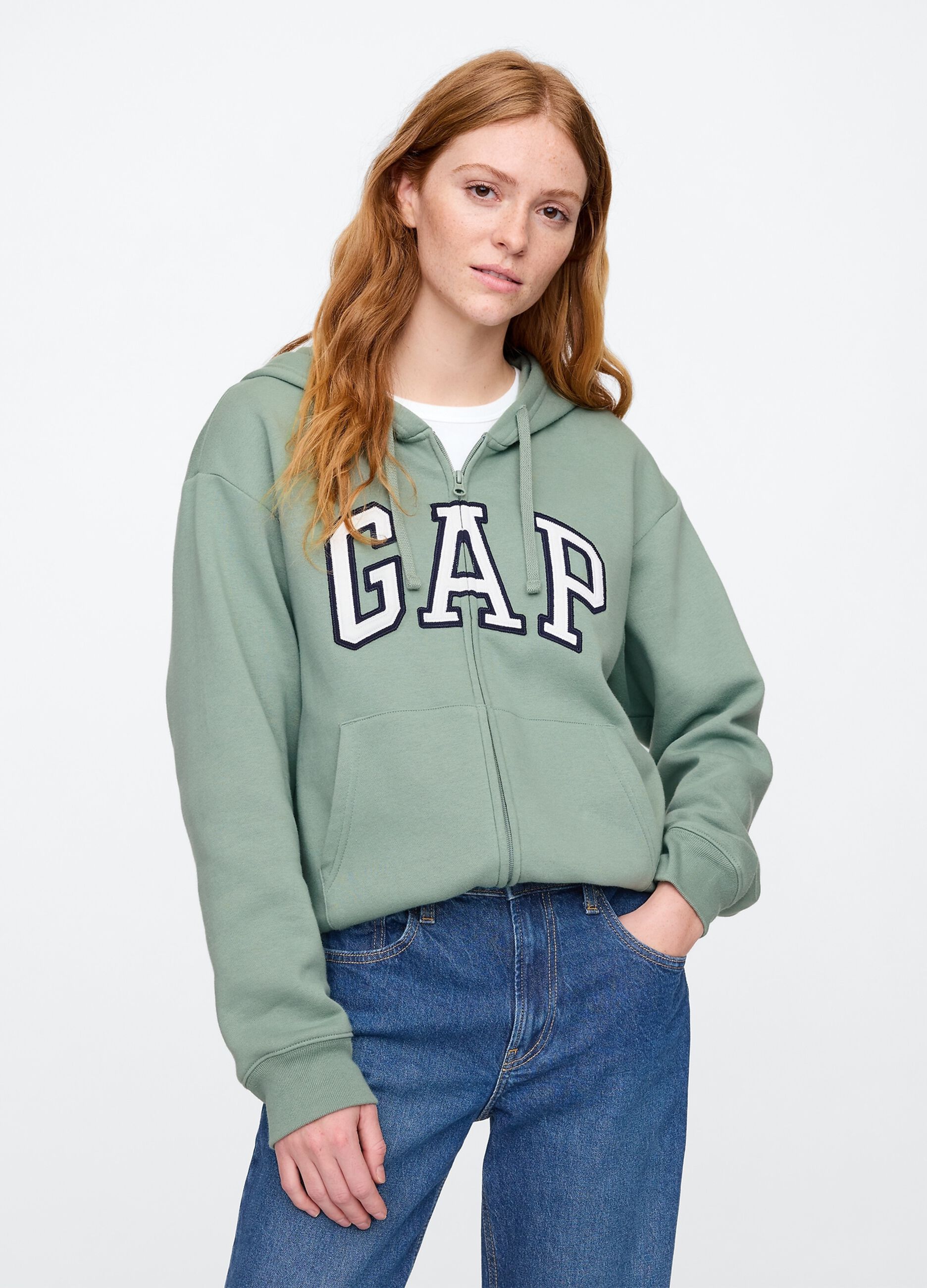 Felpa con cappuccio e logo
