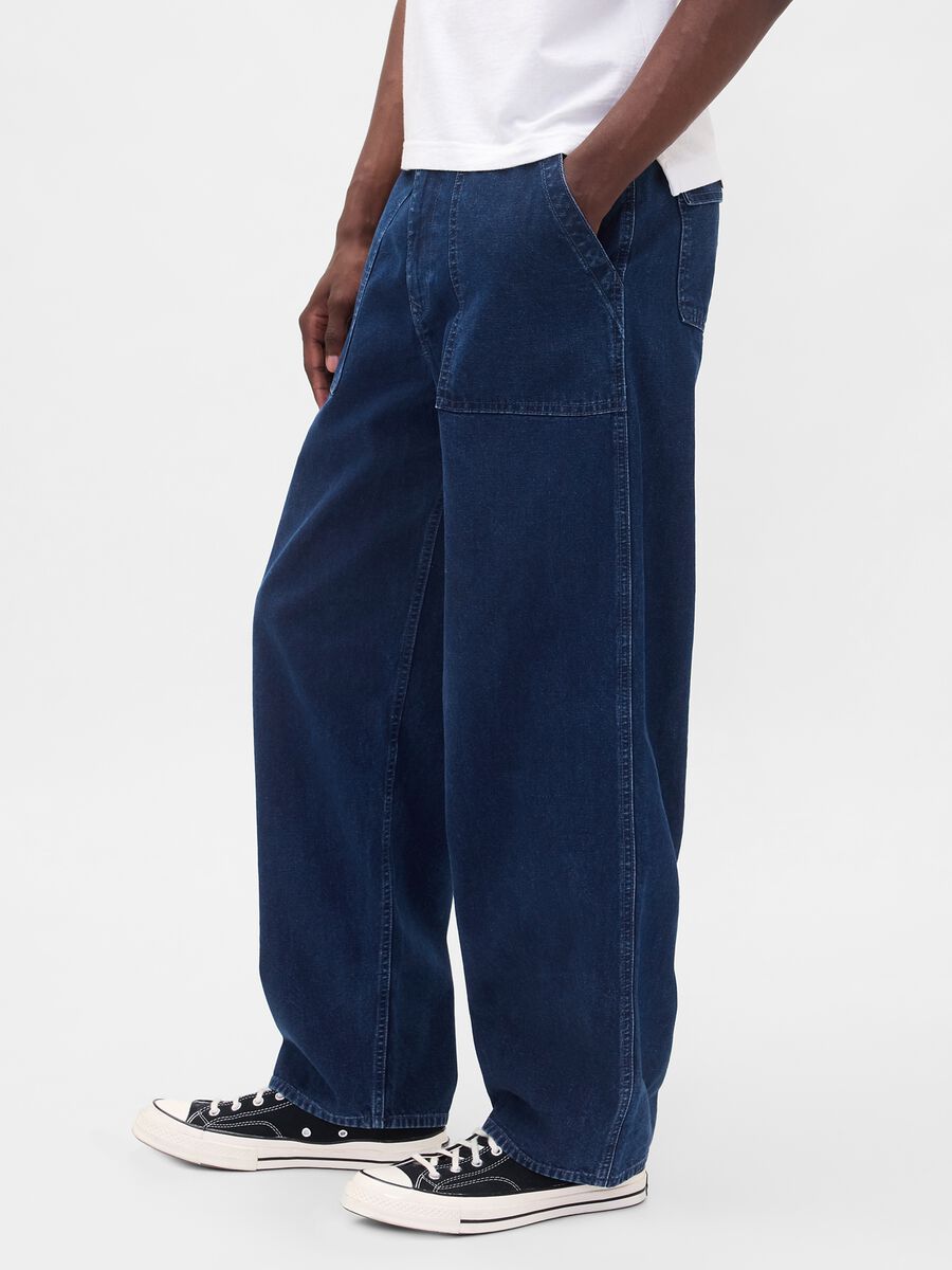 Pantaloni denim blu Uomo_3