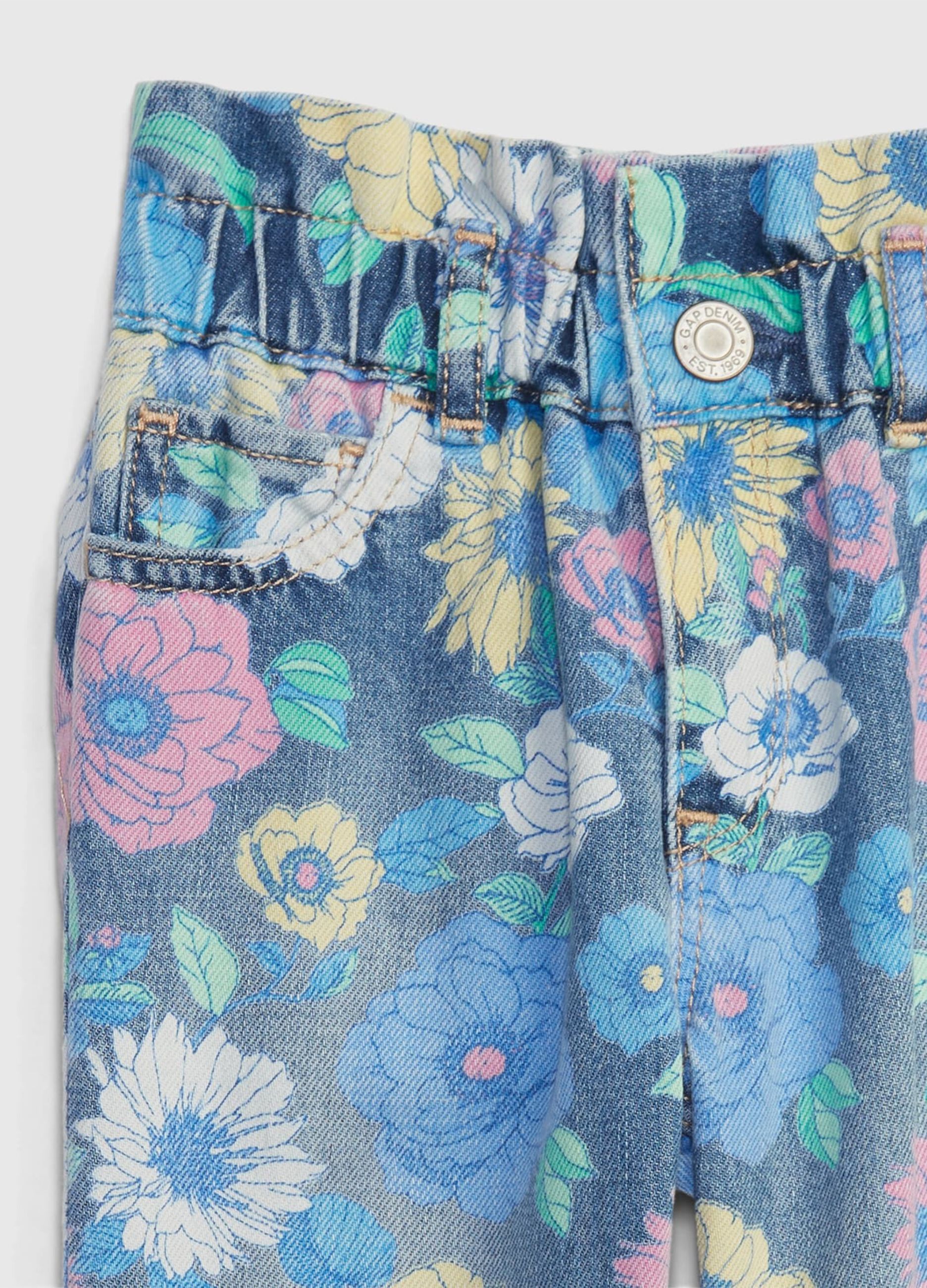 Floral pattern mum-fit jeans_2