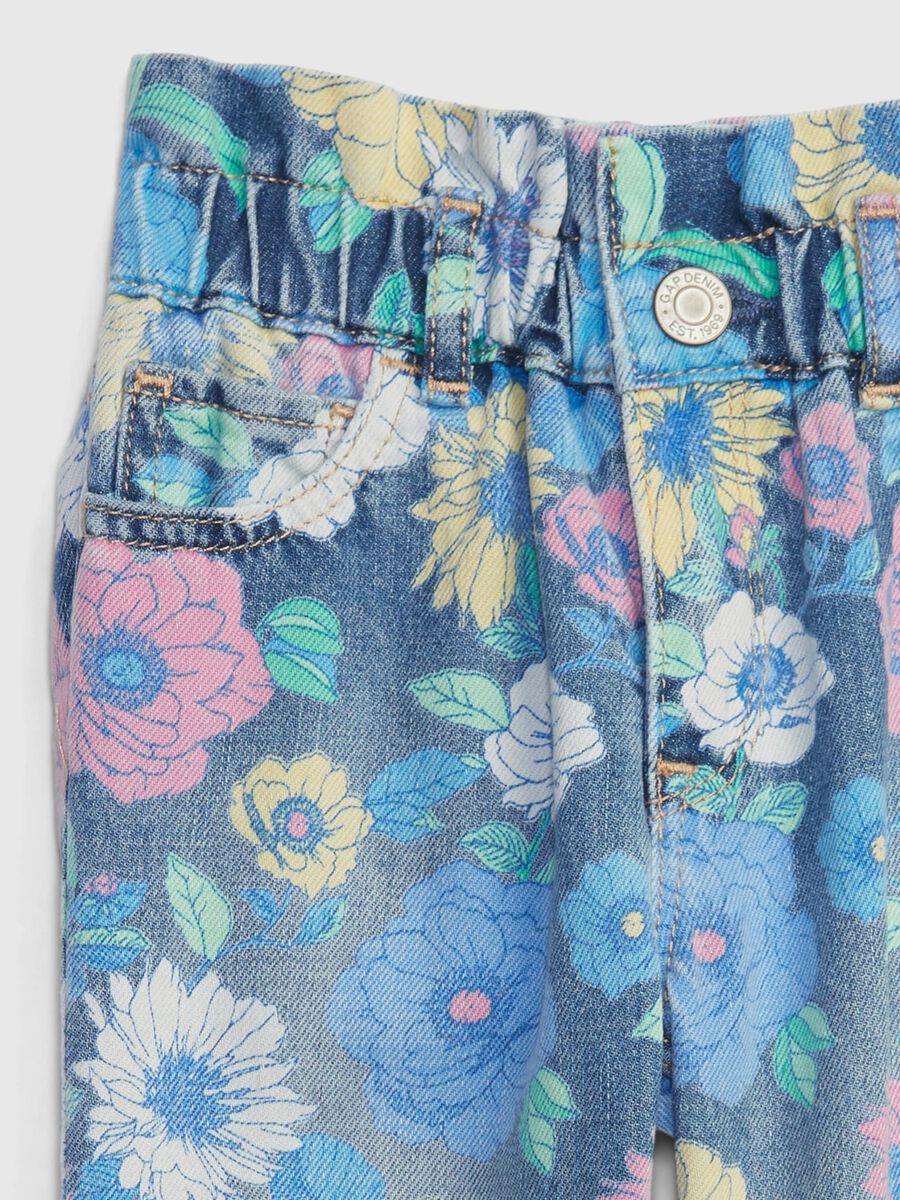 Floral pattern mum-fit jeans Newborn Boy_2