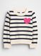 White and blue striped jumper with pink heart_0