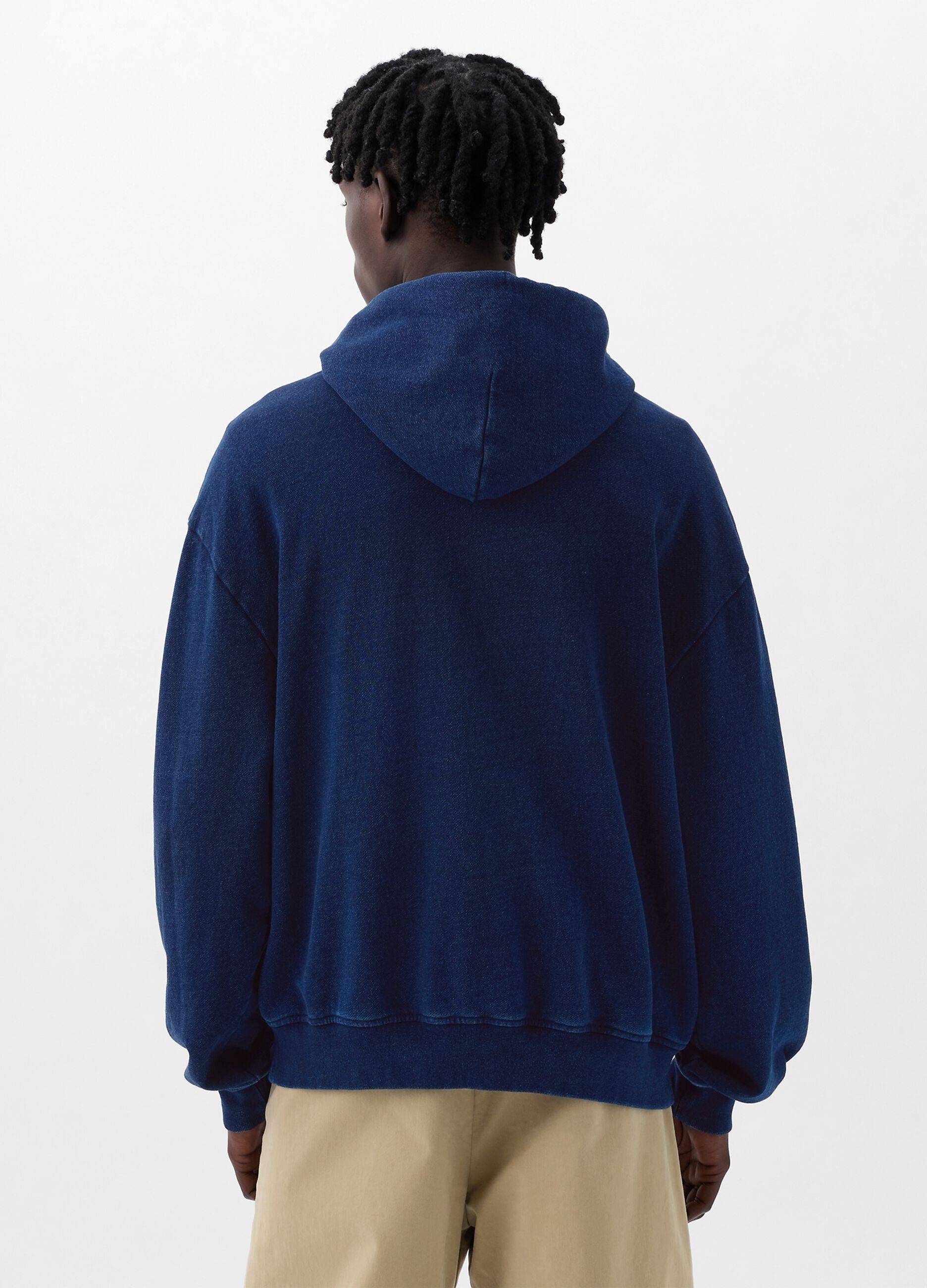 DAP x GAP Felpa in denim con cappuccio e logo_3