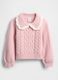 Maglione rosa con colletto da bambina_1