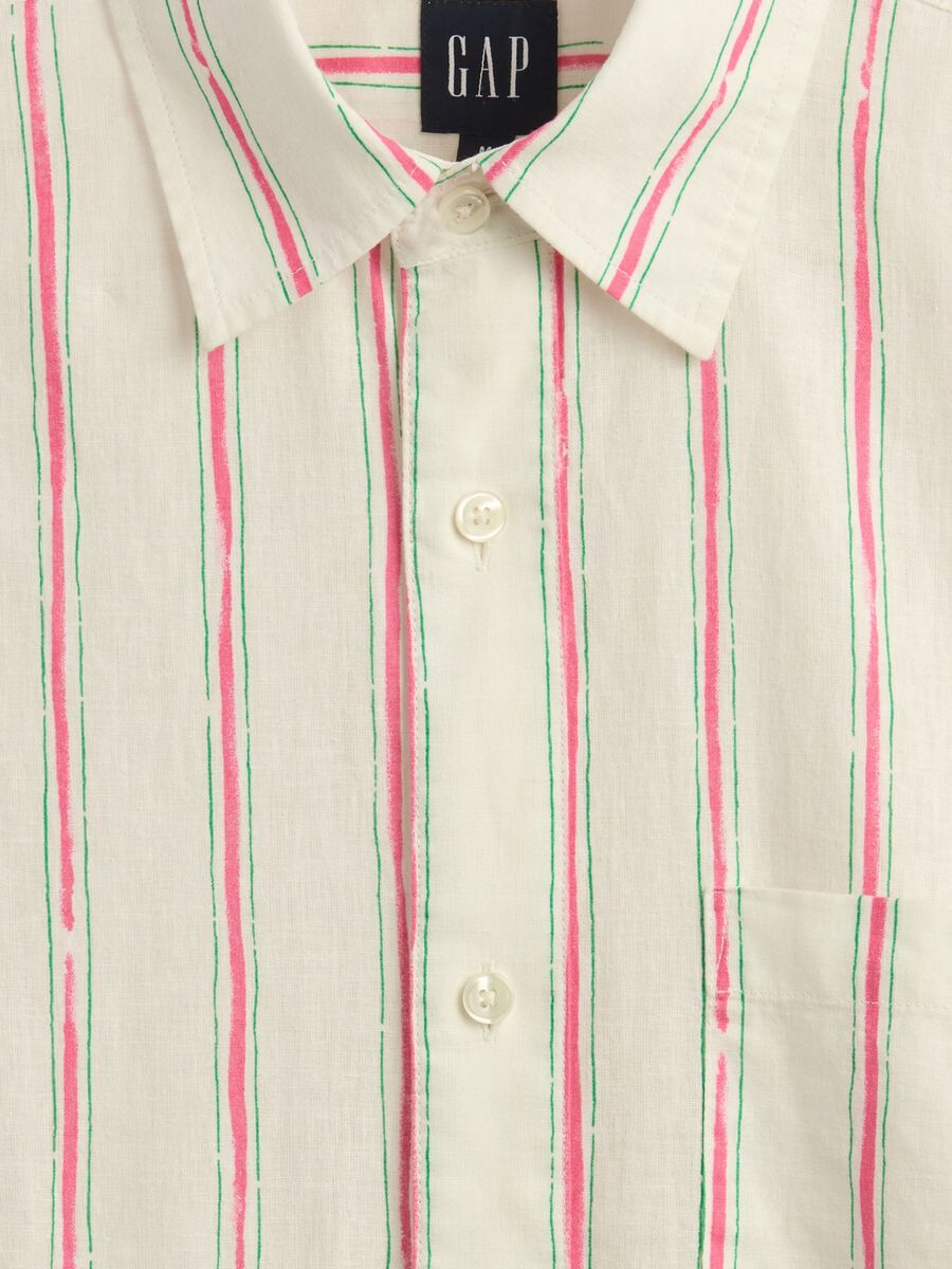 Camicia a righe in cotone Uomo_4