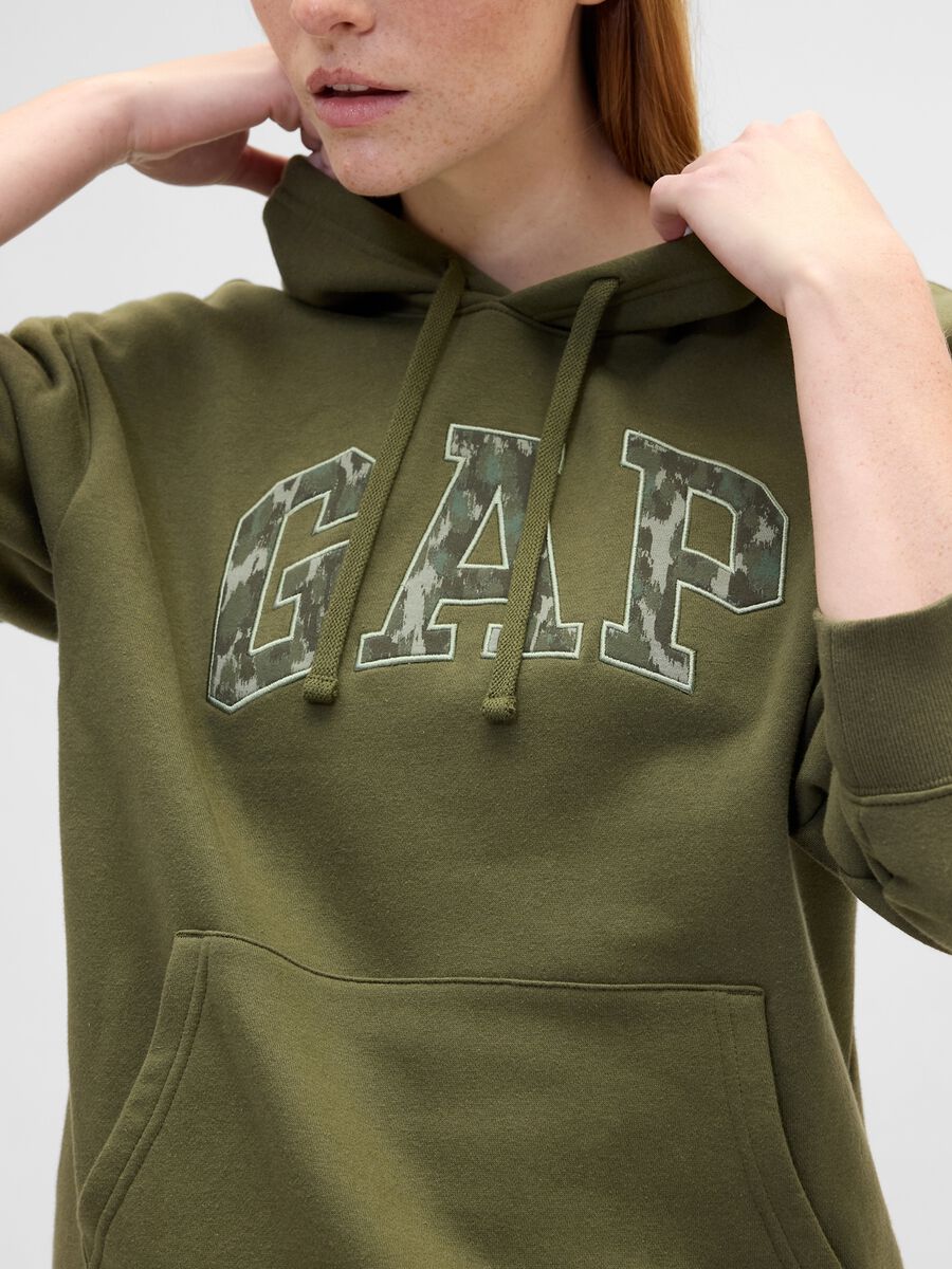 Felpa verde GAP con cappuccio Donna_3