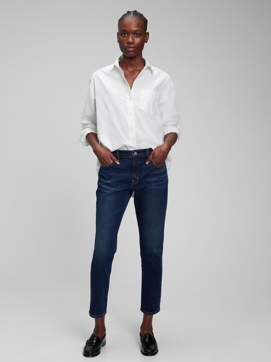 Stretch girlfriend jeans Woman_0