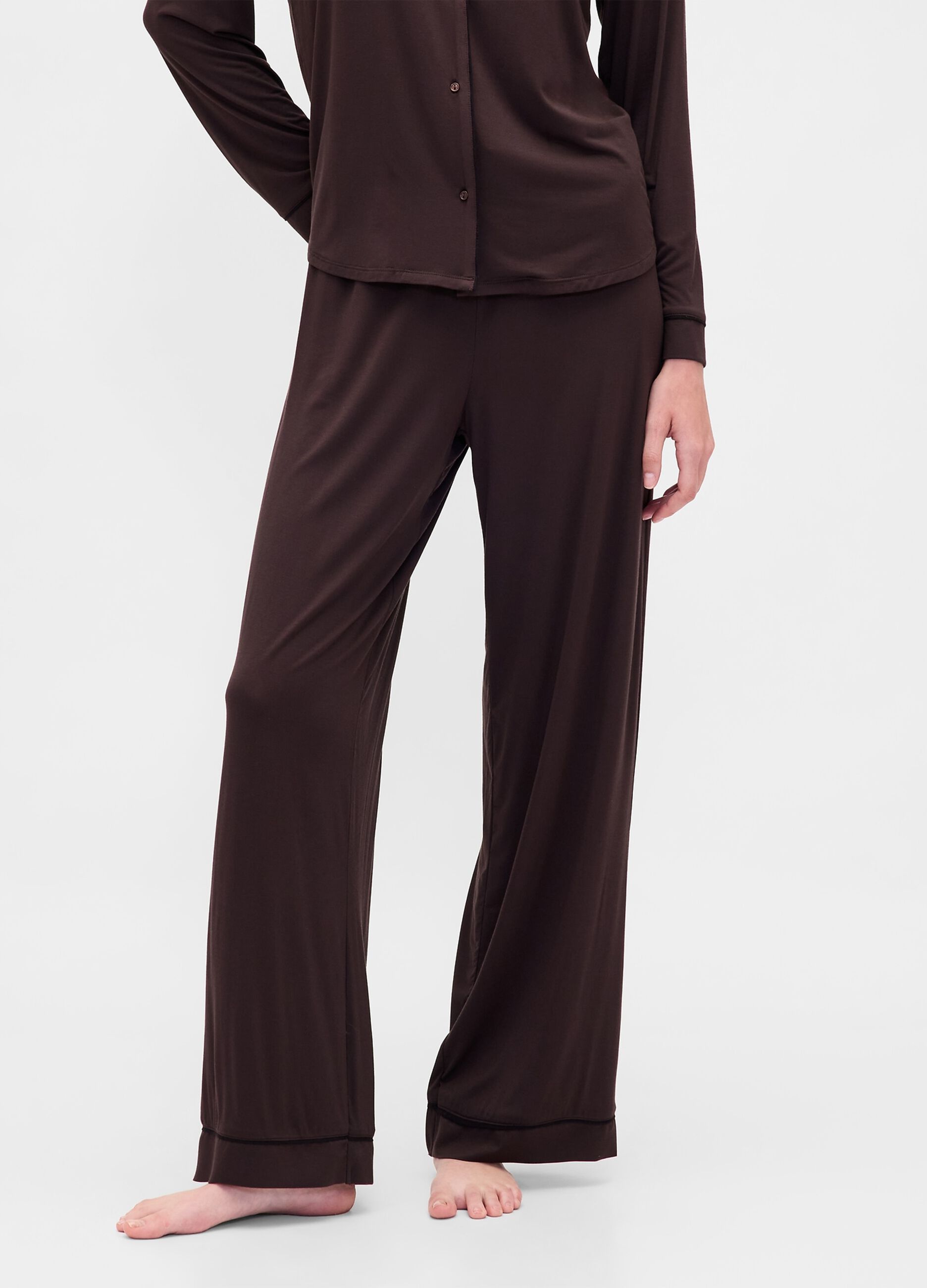 Brown Pyjama in Stretch Modal Fabric
