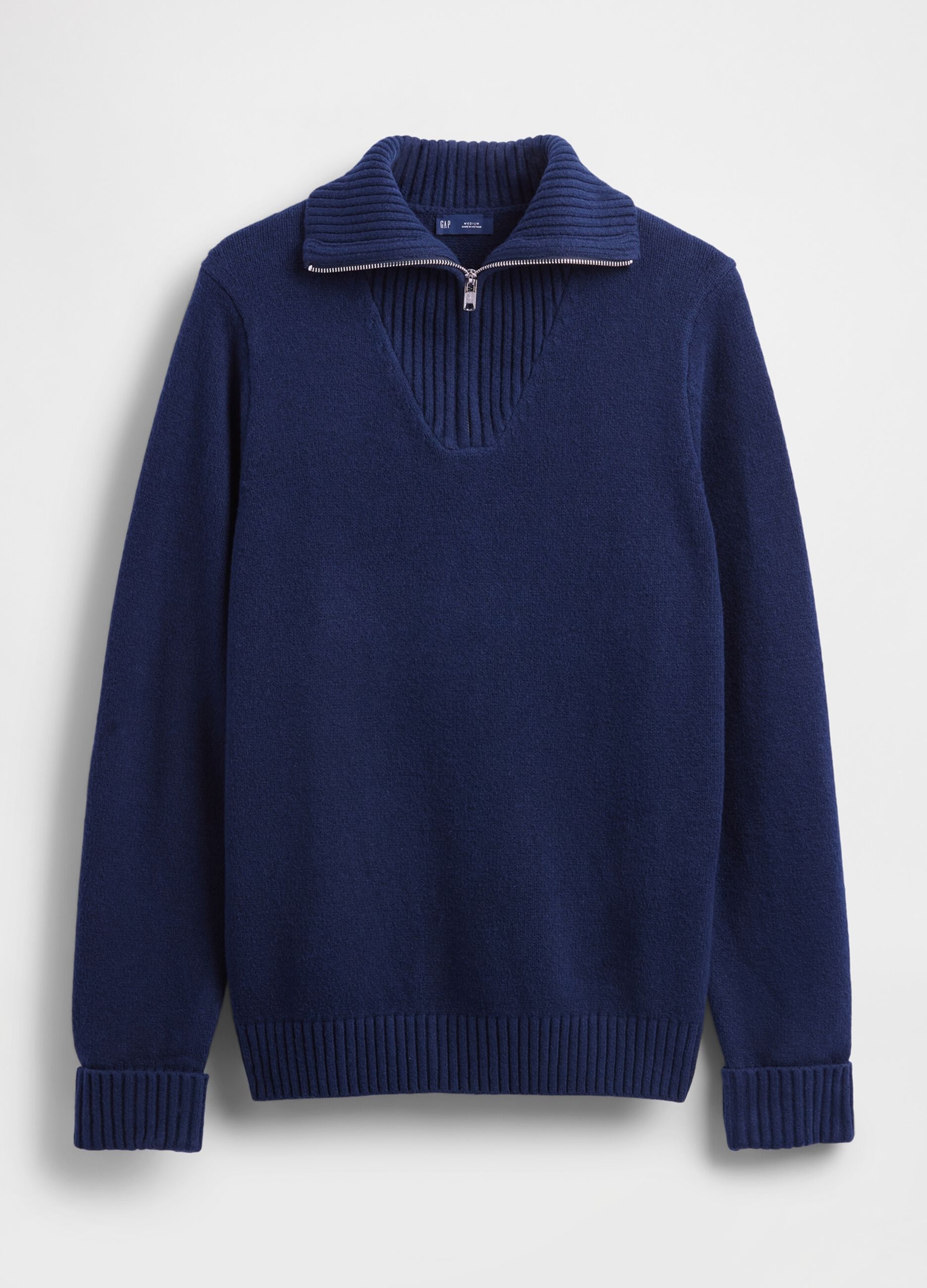 Maglione blu uomo in misto cotone_4