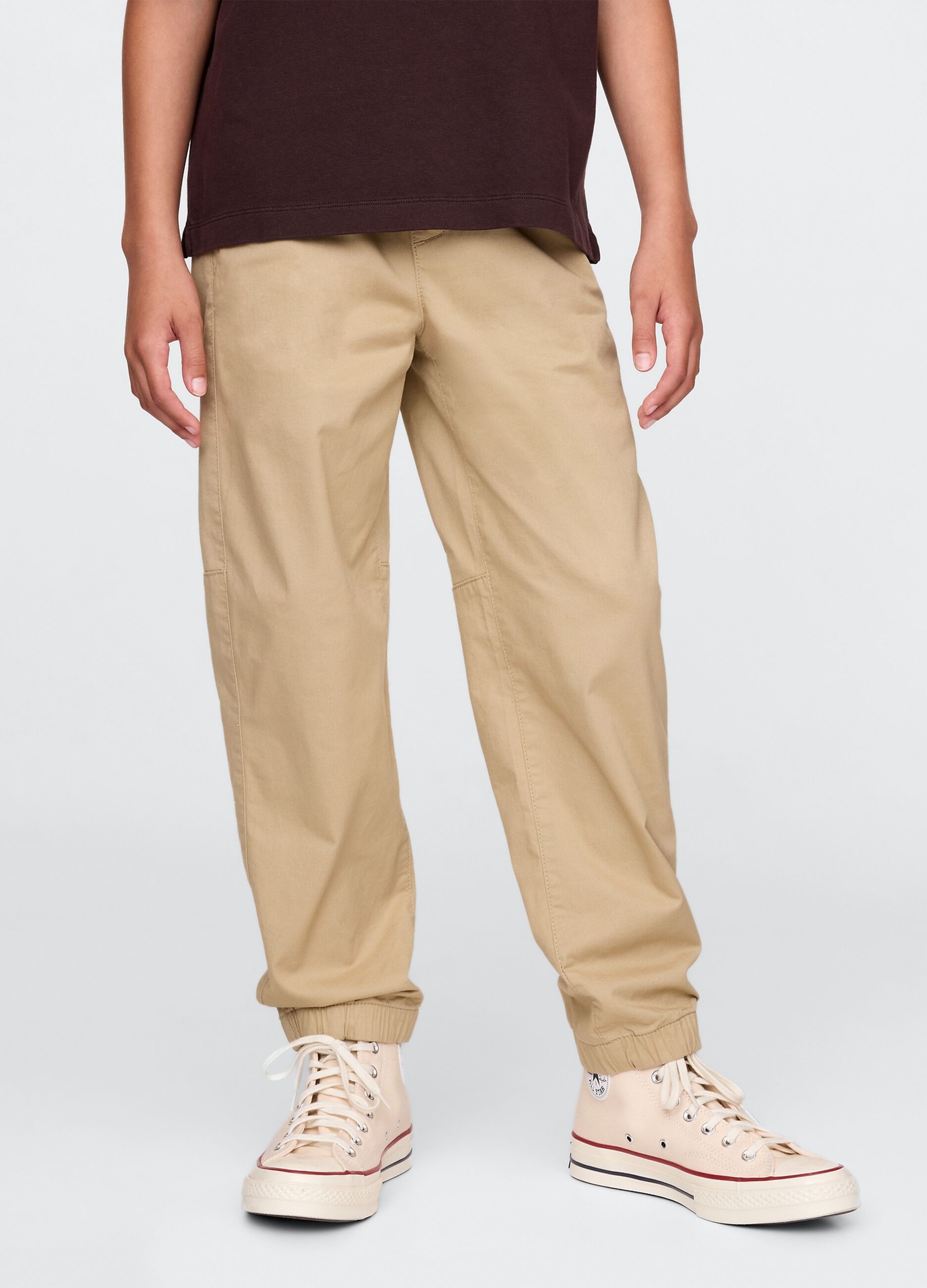 Pantaloni beige elasticizzati per bambino_1
