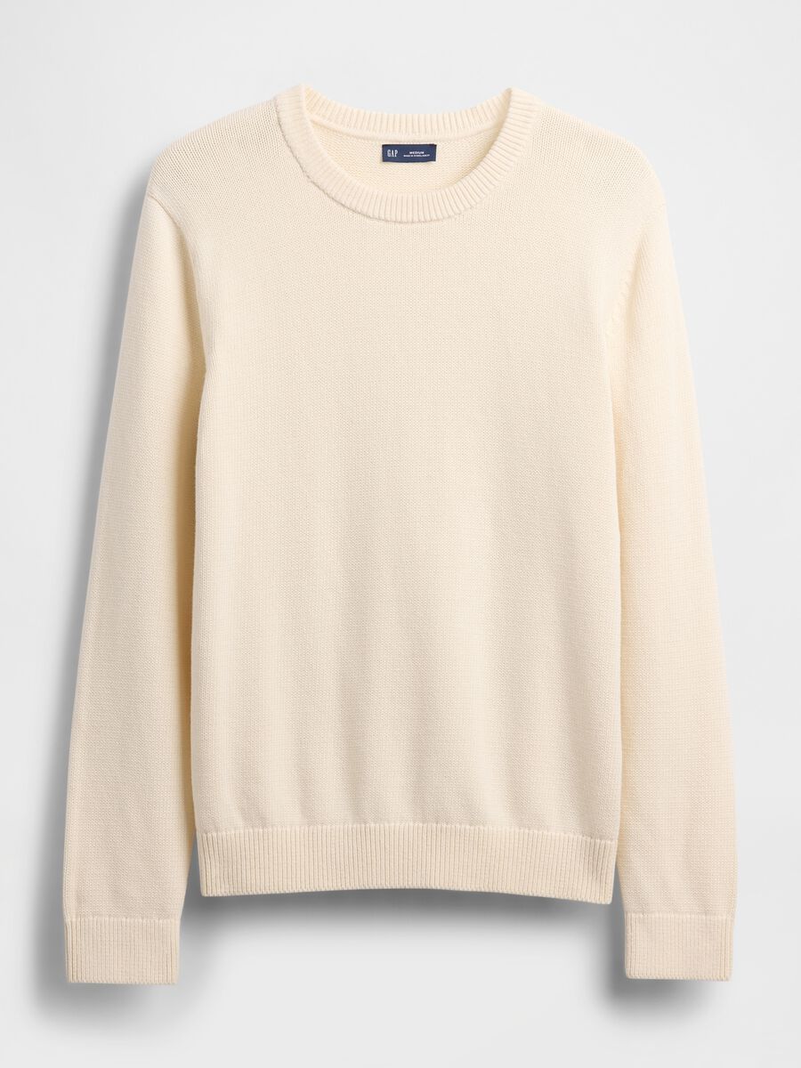 Pullover bianco in cotone Uomo_4