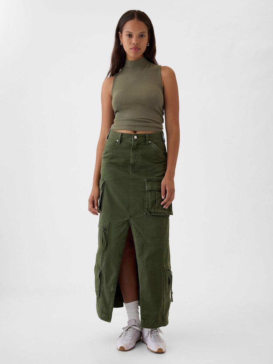 Top smanicato mock neck Donna_1