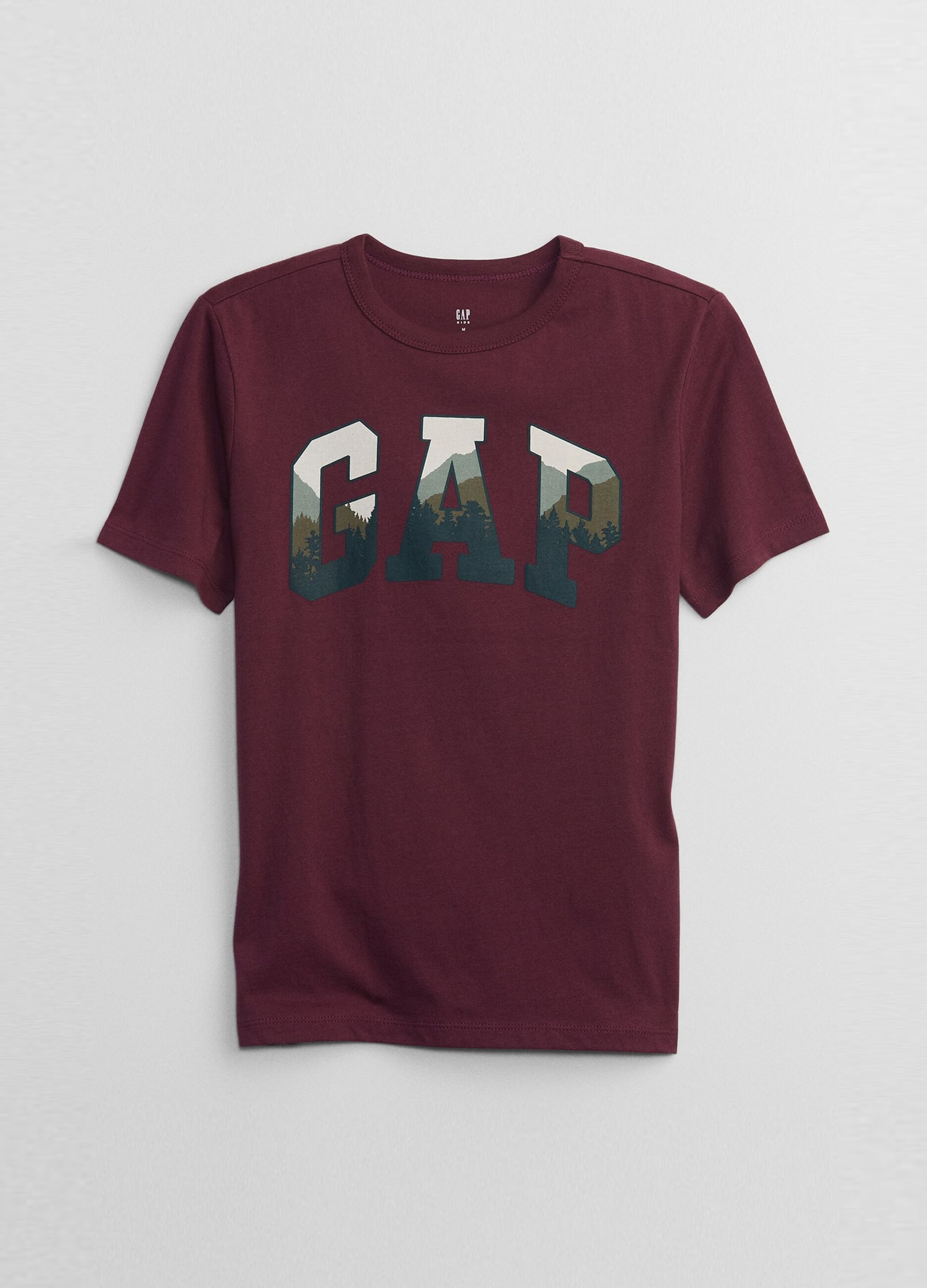 T-shirt with logo print and forest_0