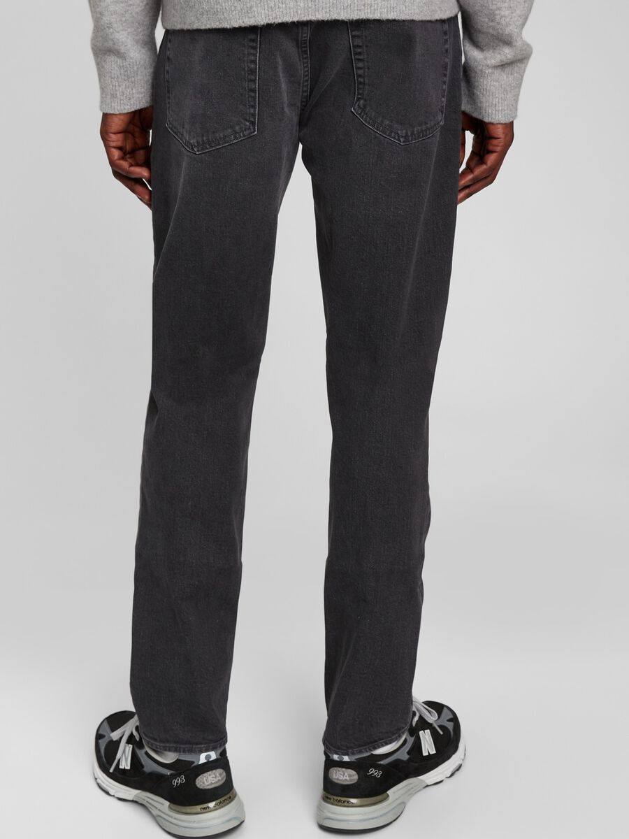 Slim-fit, stretch cotton jeans Man_1