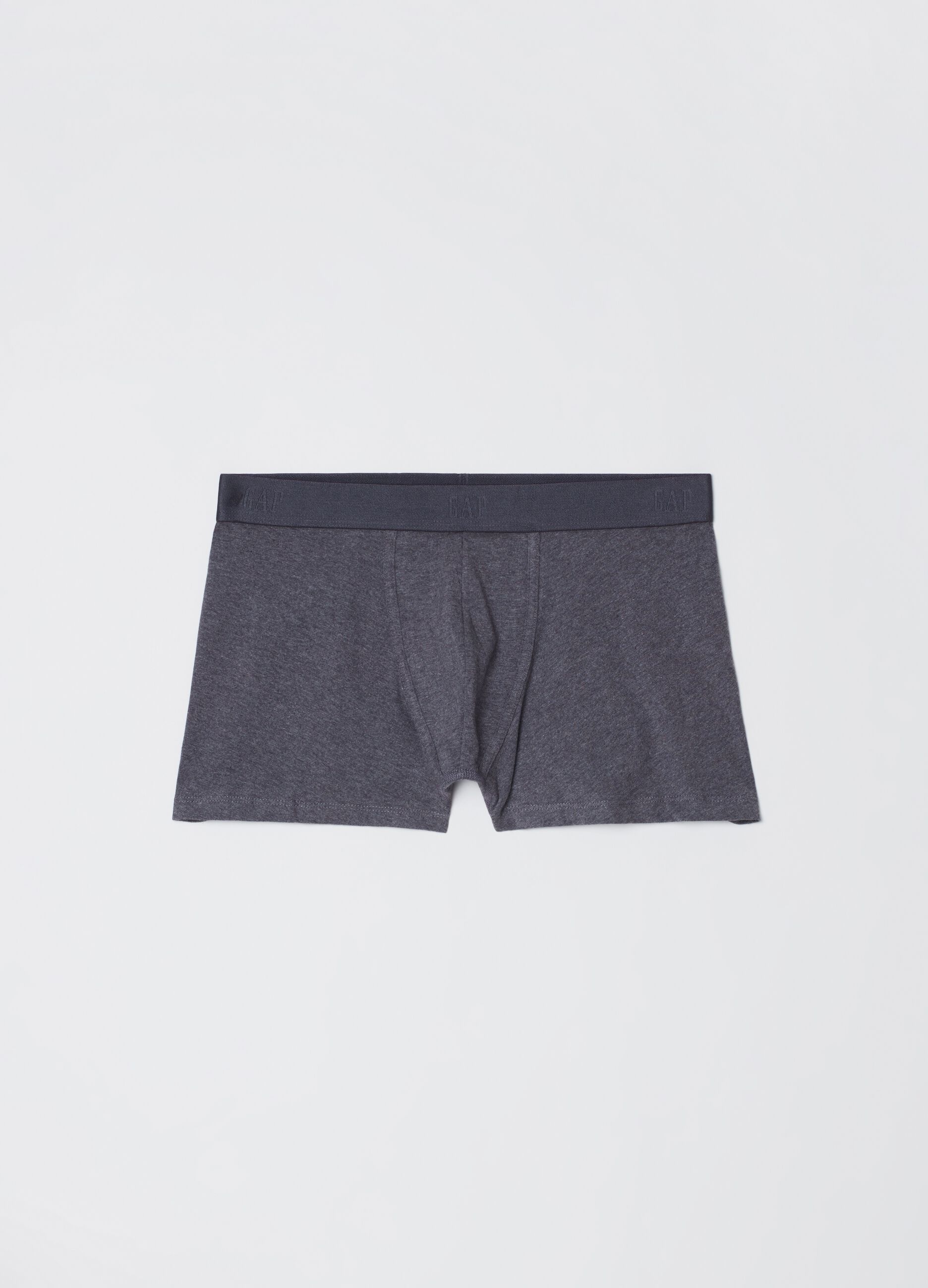 Mélange boxer shorts in stretch organic cotton