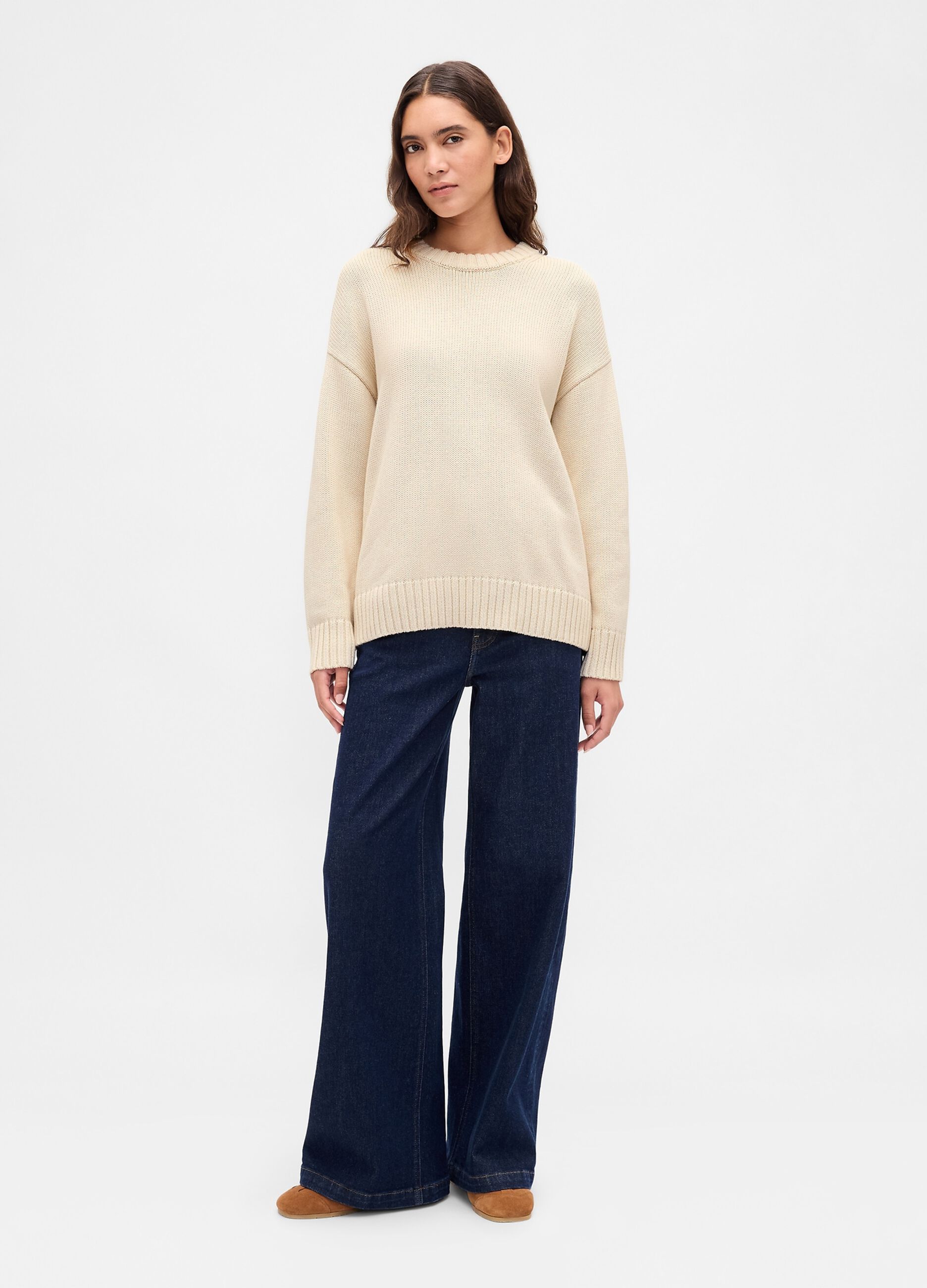 Pullover beige in cotone