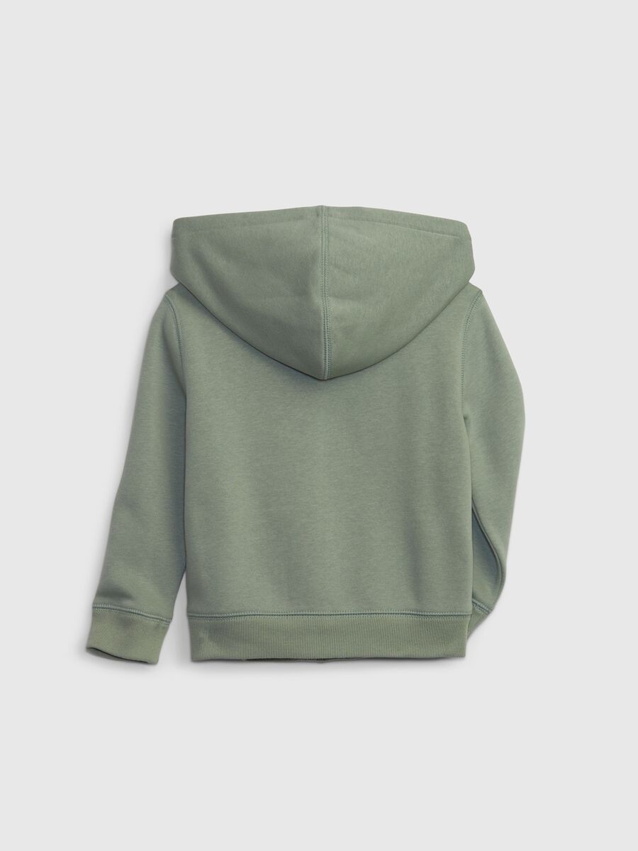 Full-zip sweatshirt with hood and logo embroidery Newborn Boy_1