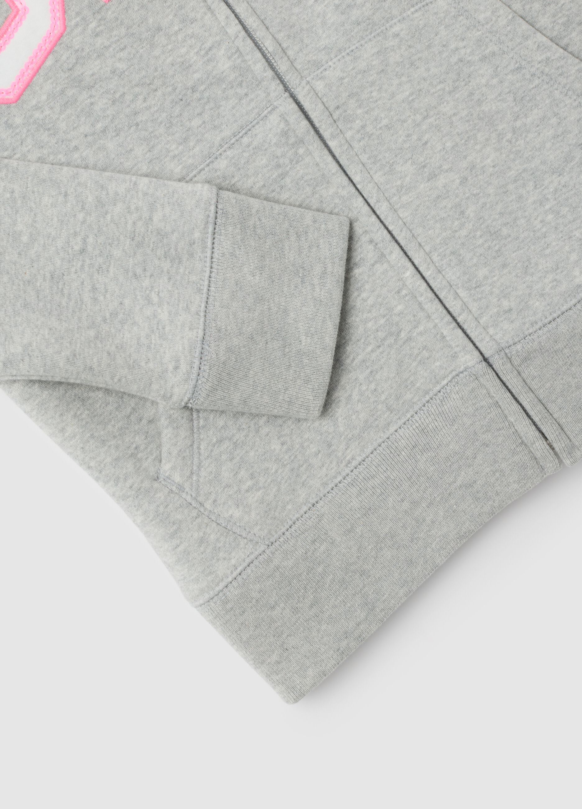 Full-zip in felpa con patch logo_3
