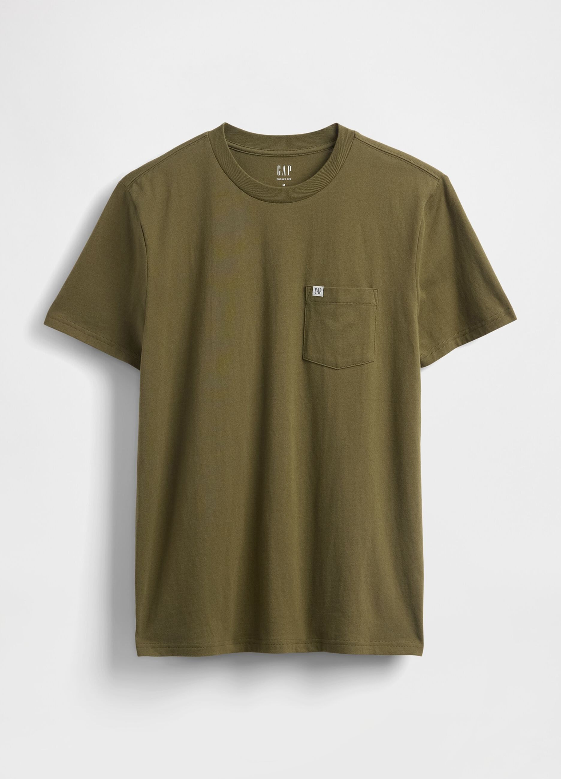 T-shirt verde a maniche corte in cotone_3