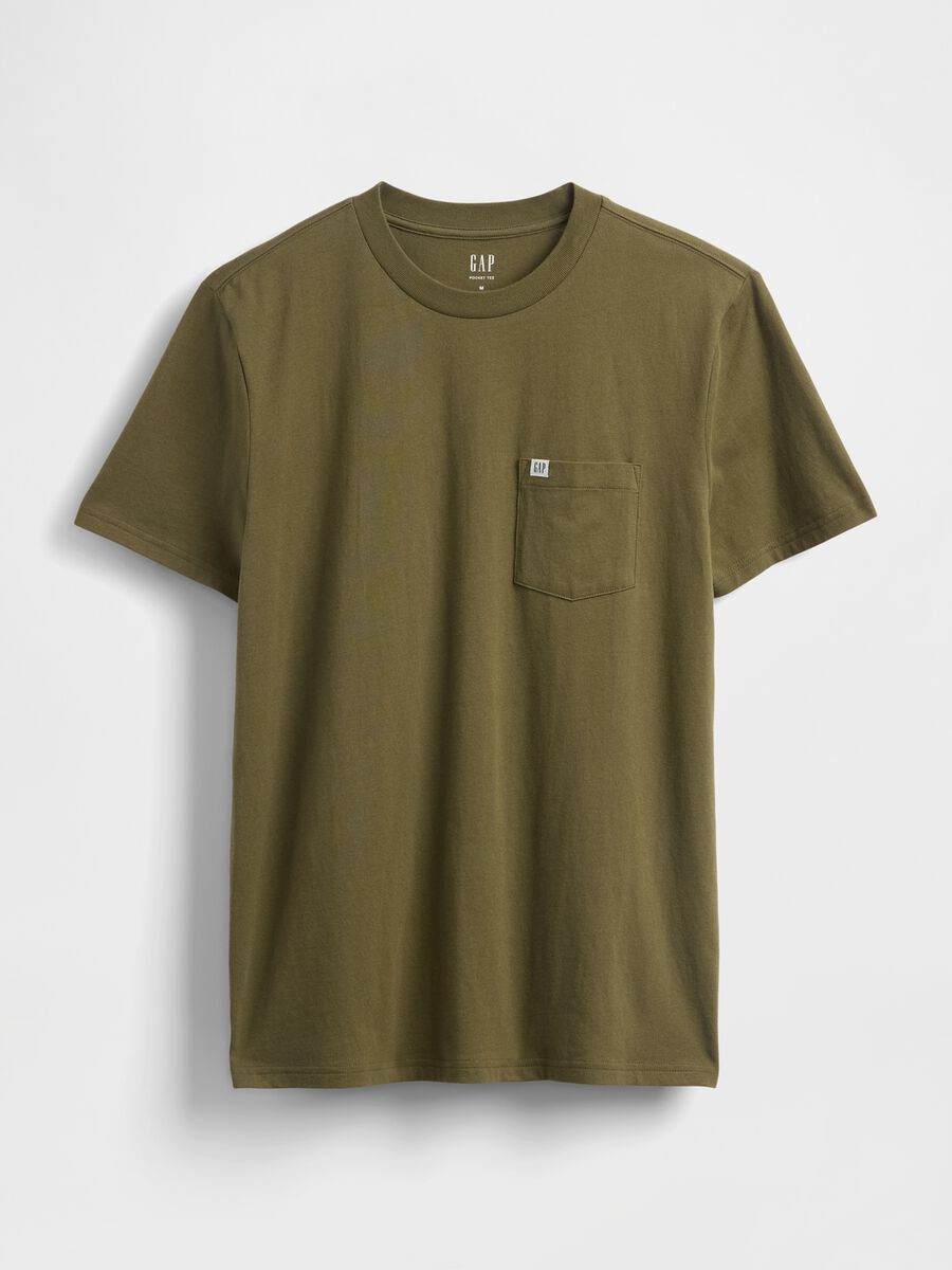T-shirt verde a maniche corte in cotone Uomo_3