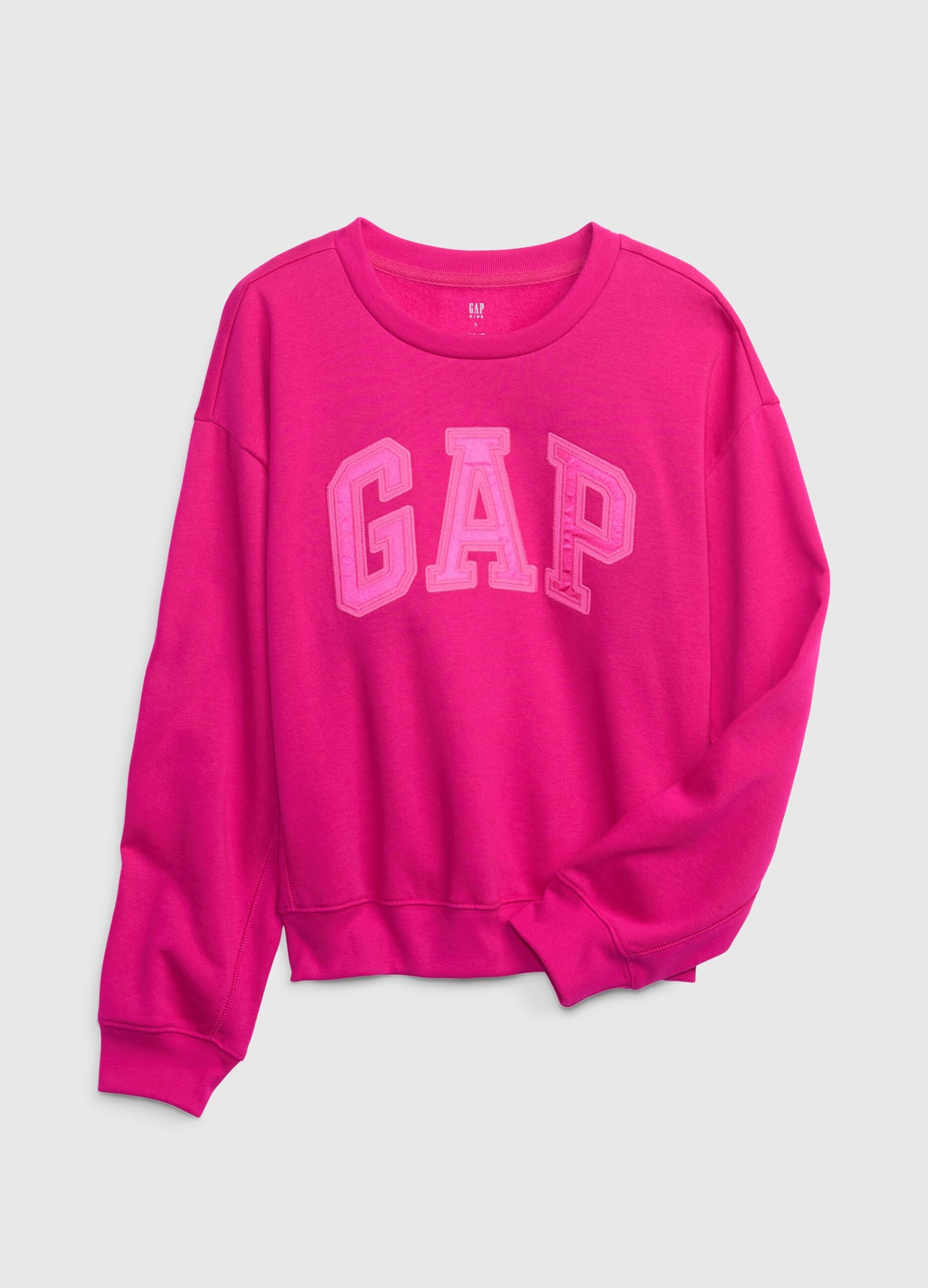 Felpa oversize con ricamo logo