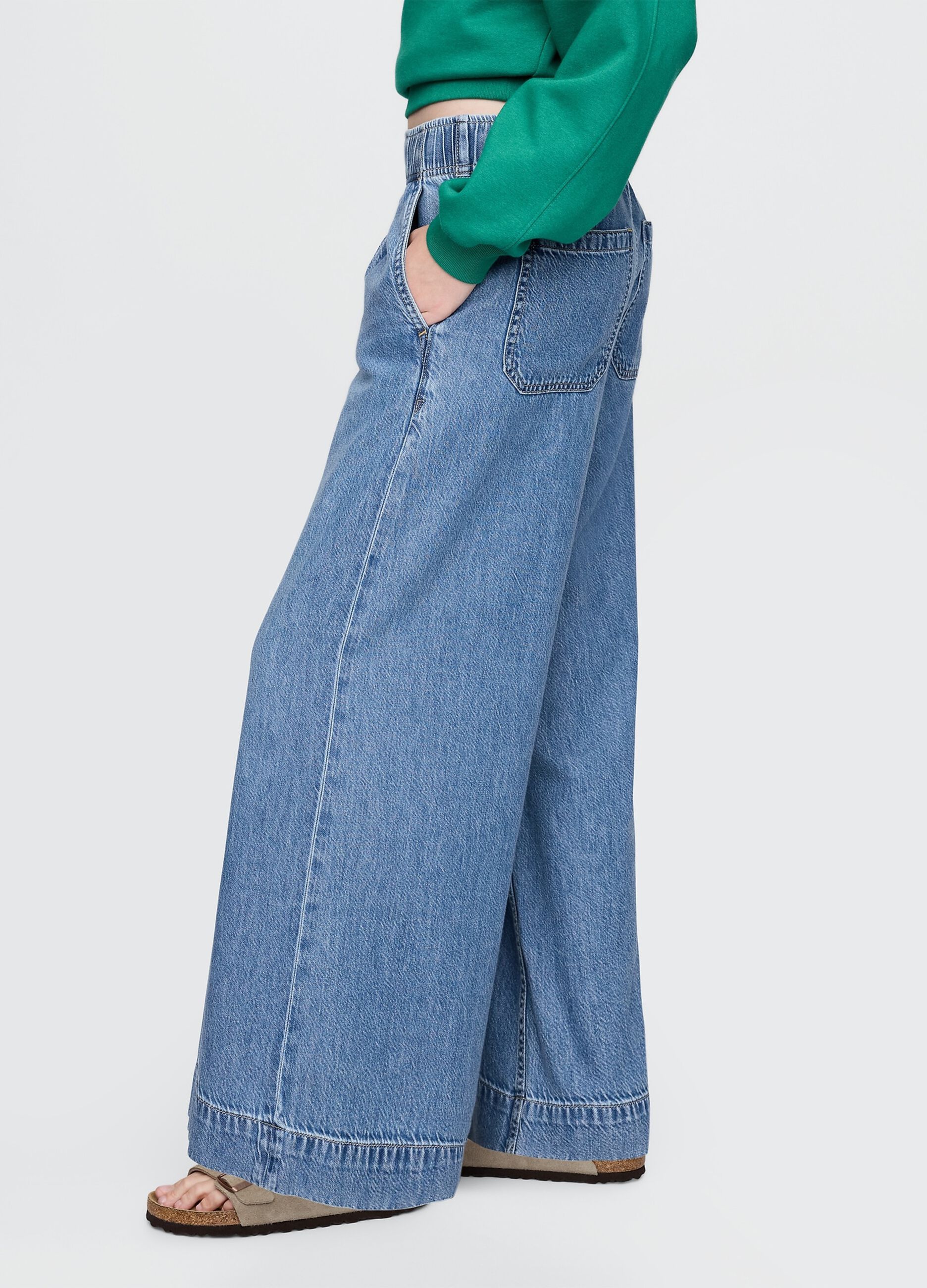 Jeans Gap a gamba larga in denim_2
