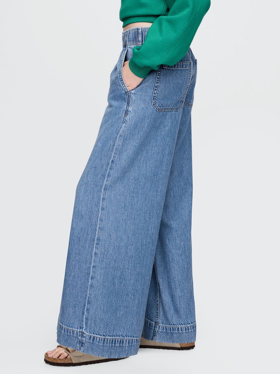 Jeans Gap a gamba larga in denim Donna_2