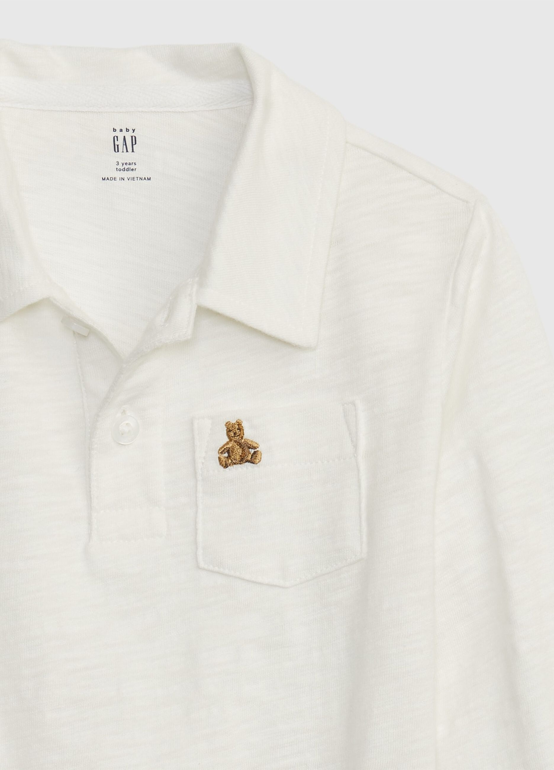 Long-sleeved polo shirt with teddy bear embroidery_2
