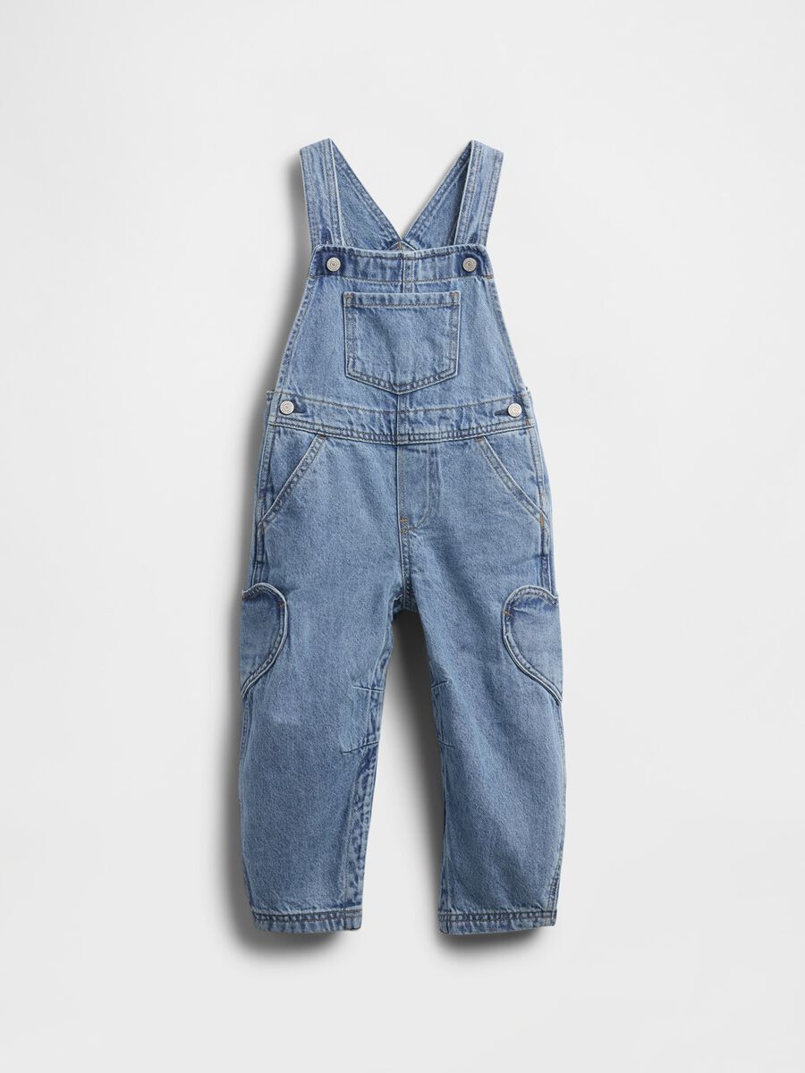 Salopette denim in cotone per bambina Bimba_1